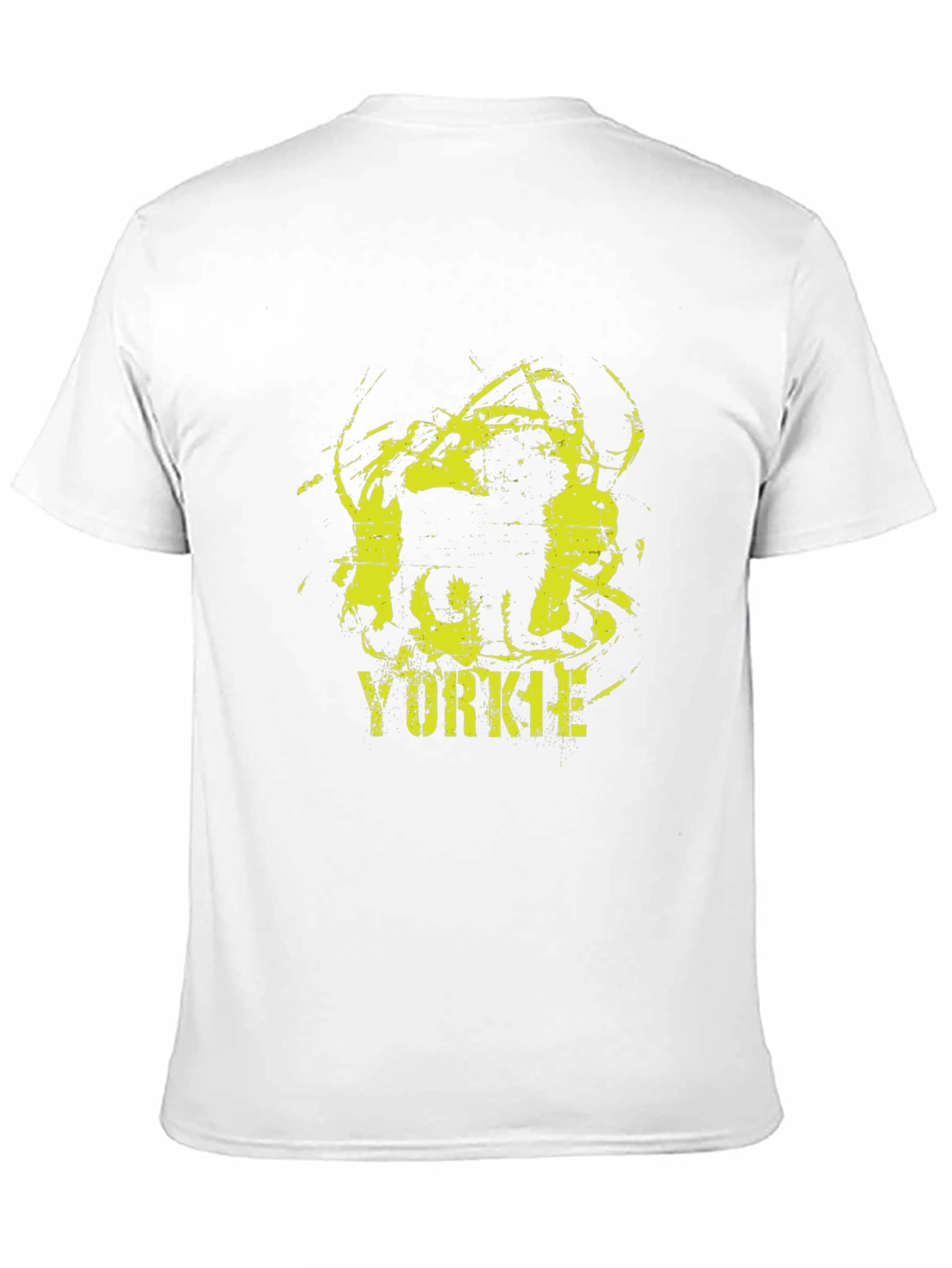 Yorkie Dog Graphic Print Black T-Shirt