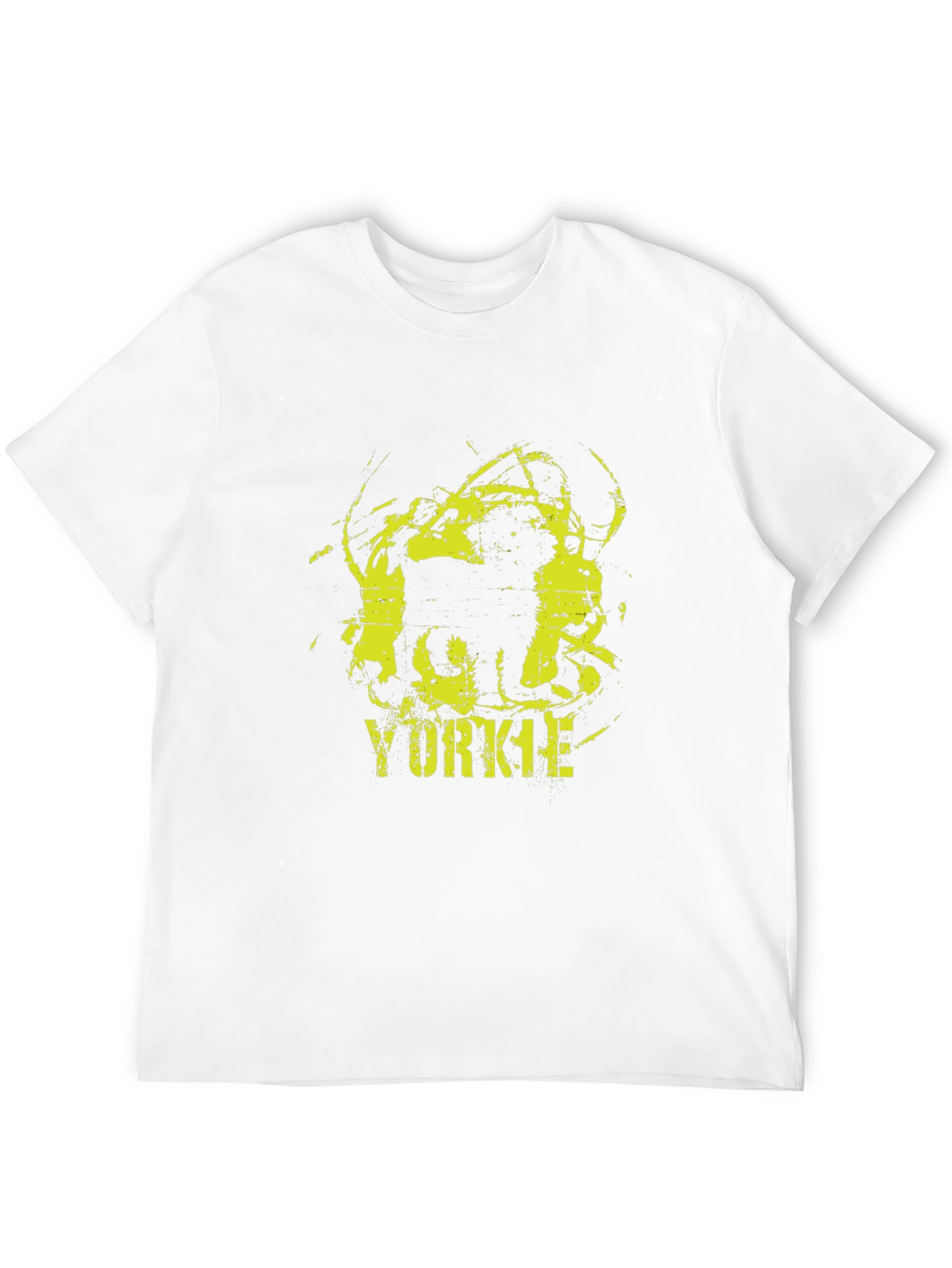Yorkie Dog Graphic Print Black T-Shirt