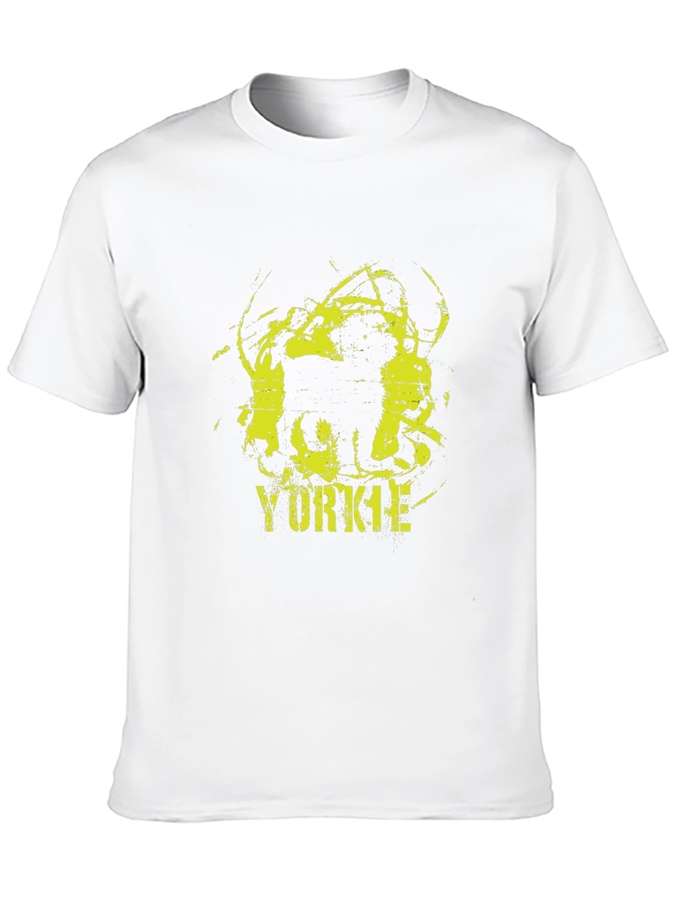 Yorkie Dog Graphic Print Black T-Shirt