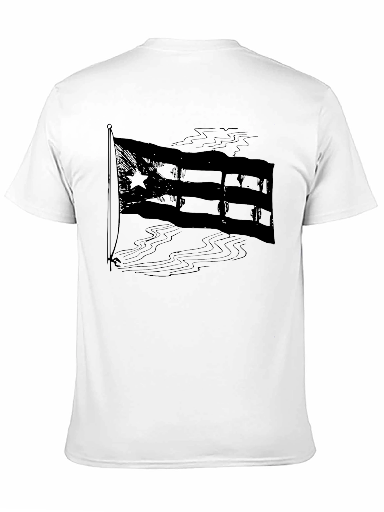 Puerto Rico Flag Graphic T-Shirt - Mens Black Tee