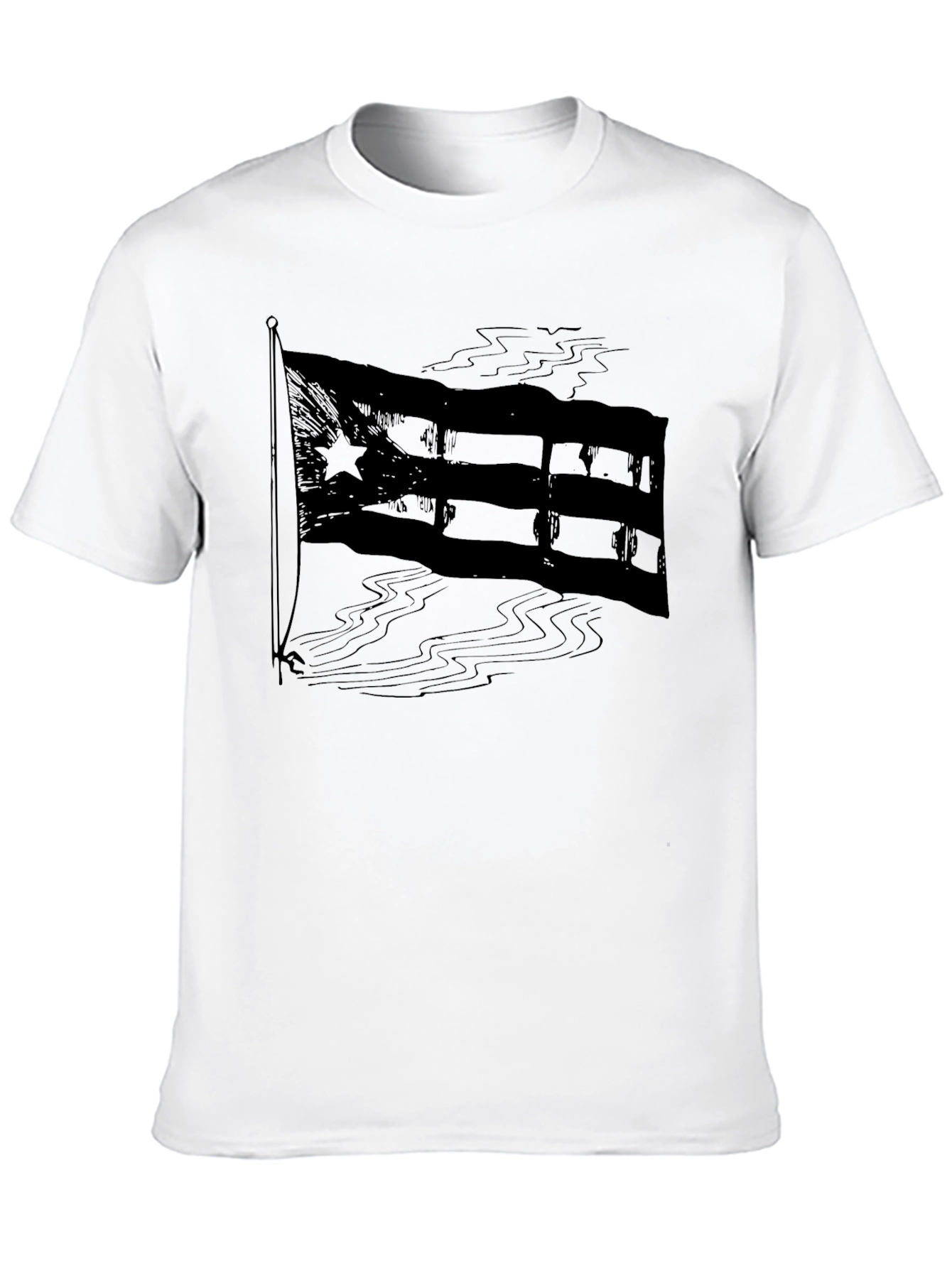 Puerto Rico Flag Graphic T-Shirt - Mens Black Tee