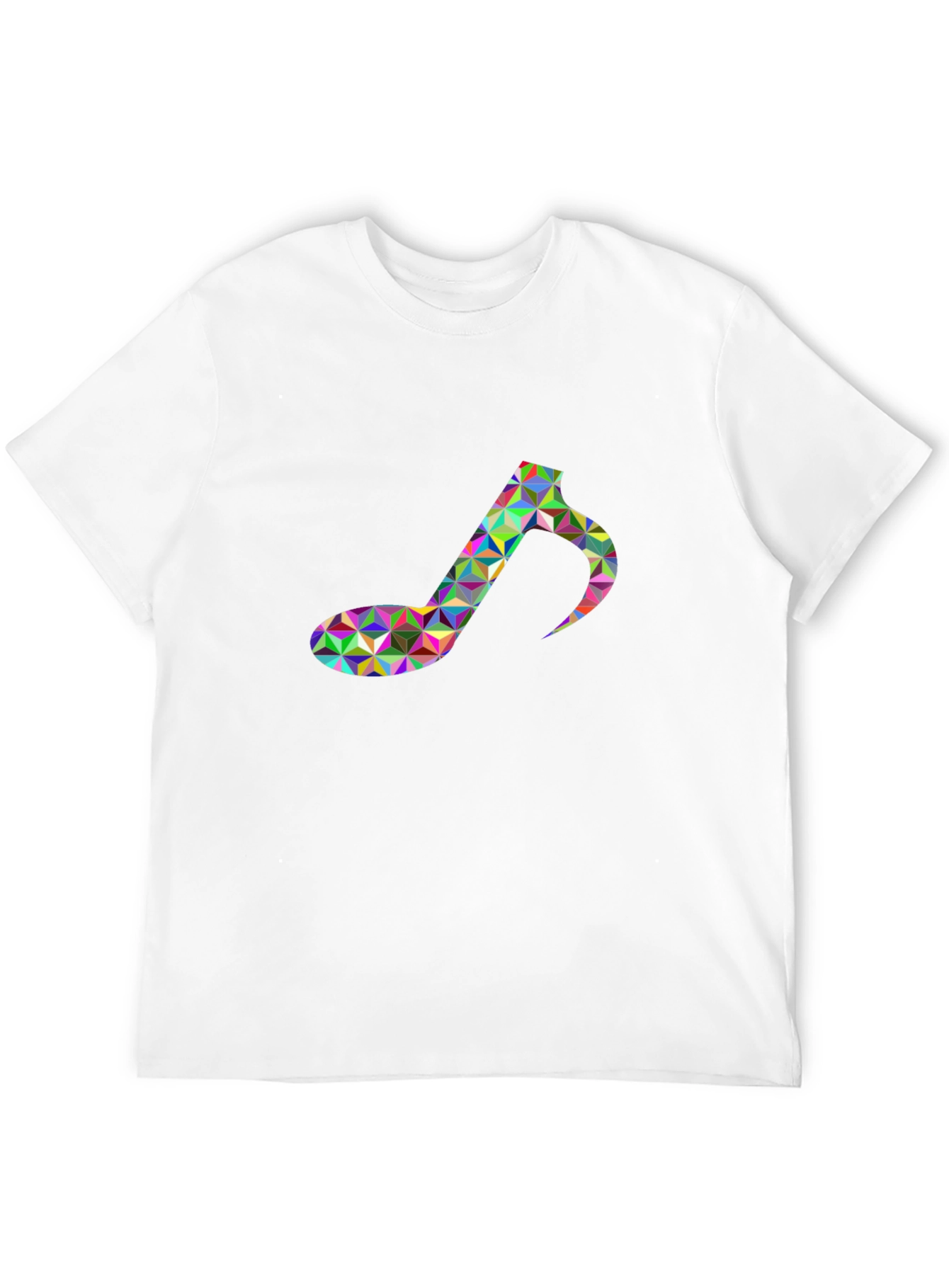 Geometric Music Note T-Shirt - Unique Graphic Tee