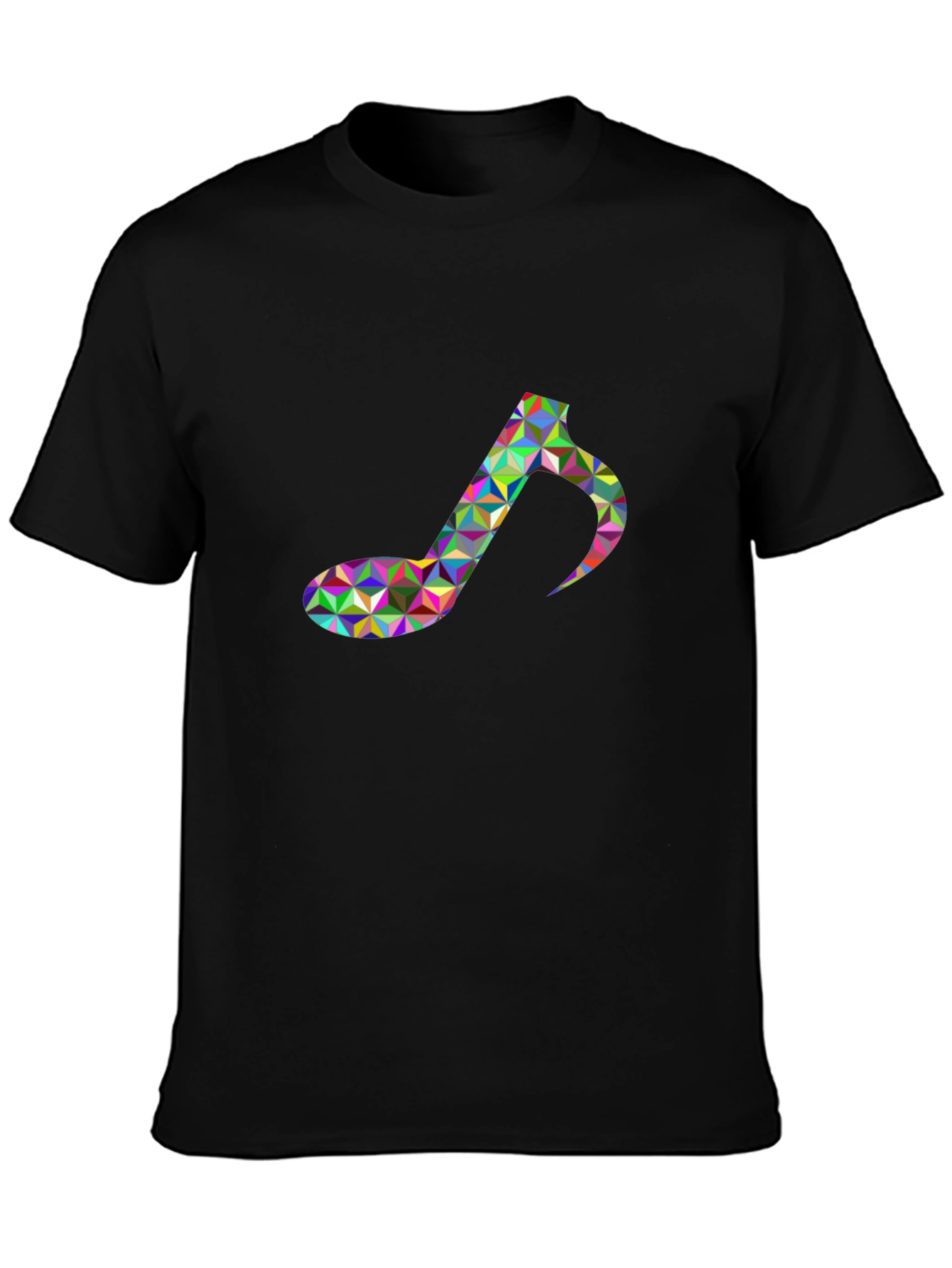 Geometric Music Note T-Shirt - Unique Graphic Tee