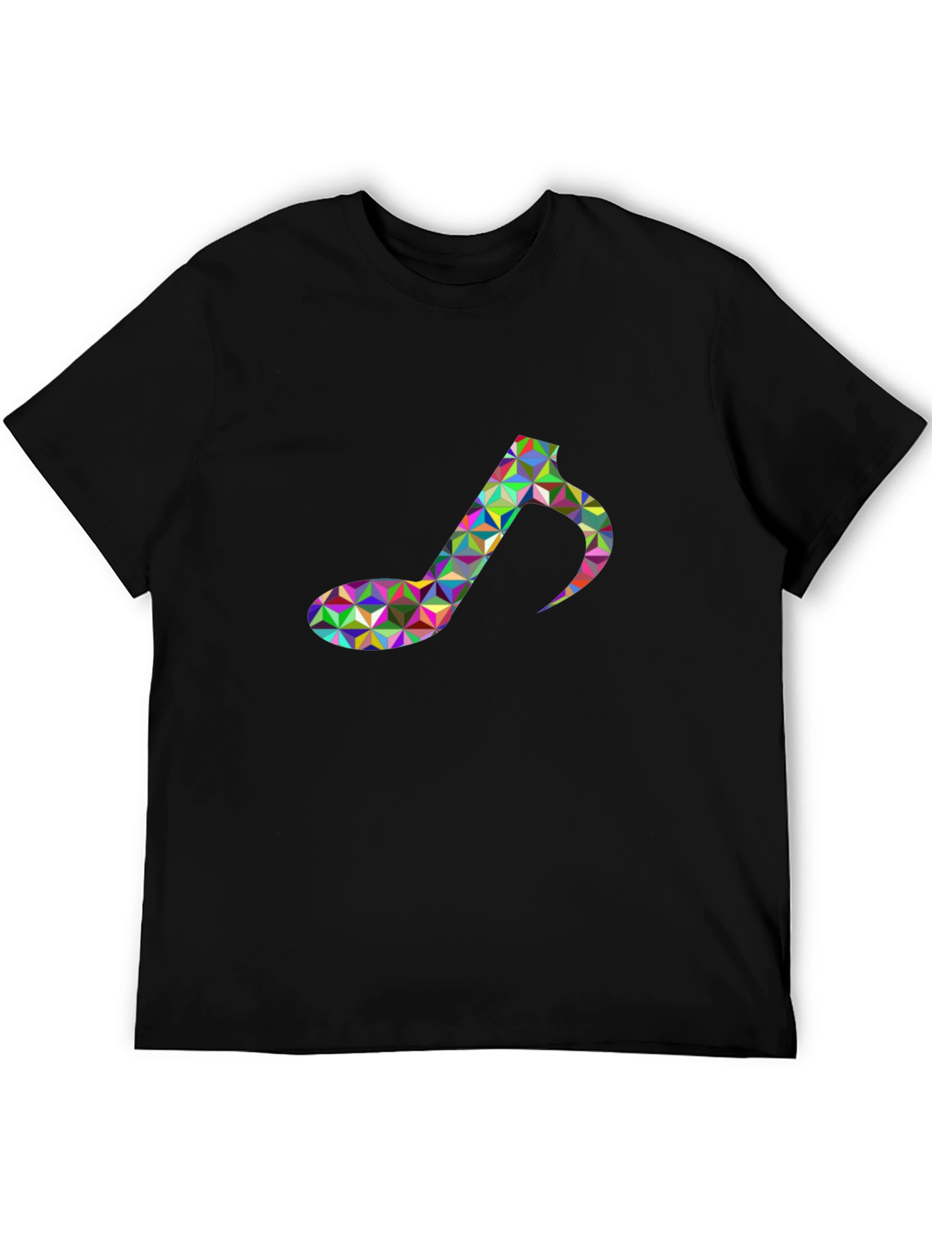 Geometric Music Note T-Shirt - Unique Graphic Tee