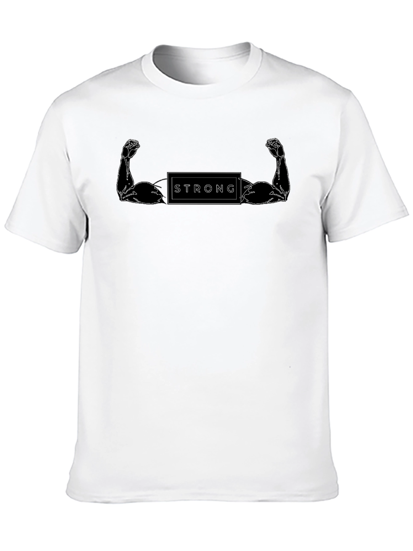 Strong Arm Graphic Print Black T-Shirt