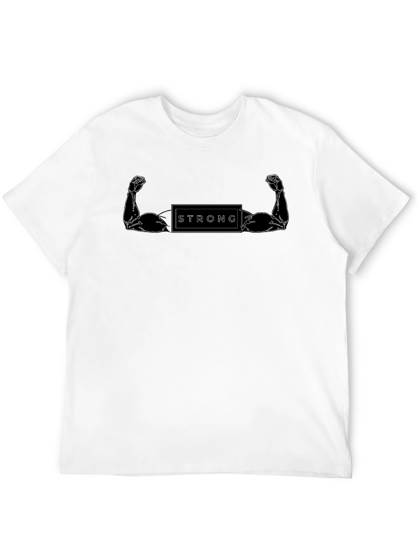 Strong Arm Graphic Print Black T-Shirt