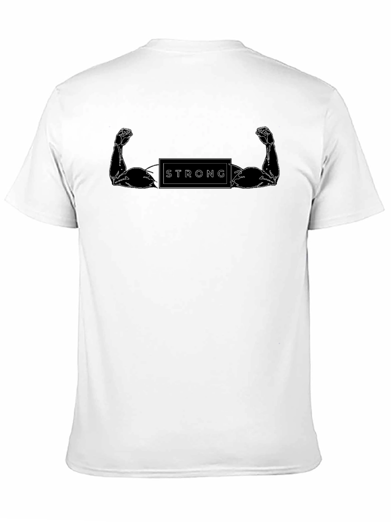 Strong Arm Graphic Print Black T-Shirt
