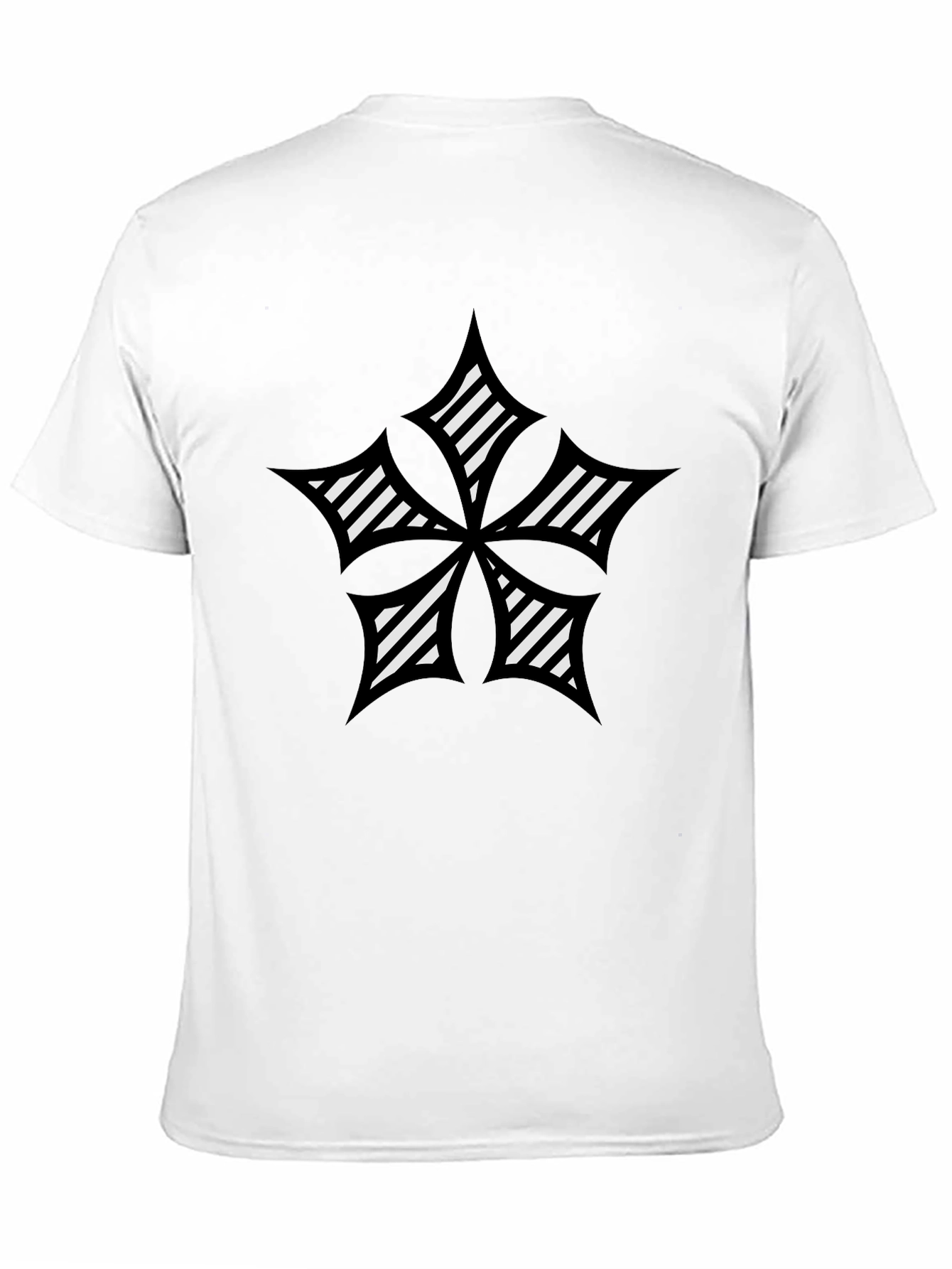 Striped Star Graphic Black T-Shirt