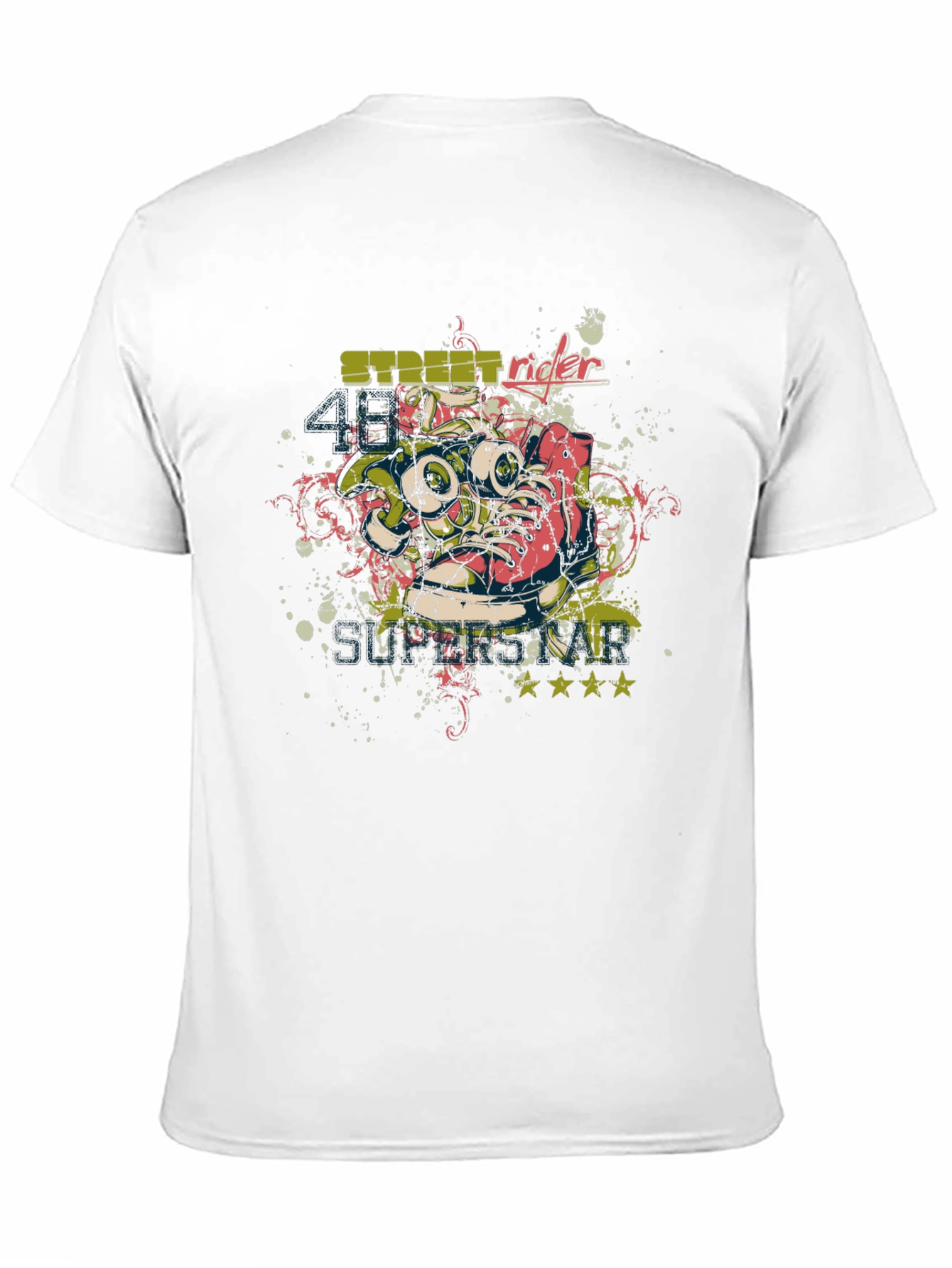 Street Rider Graphic Tee - Black Cotton T-Shirt