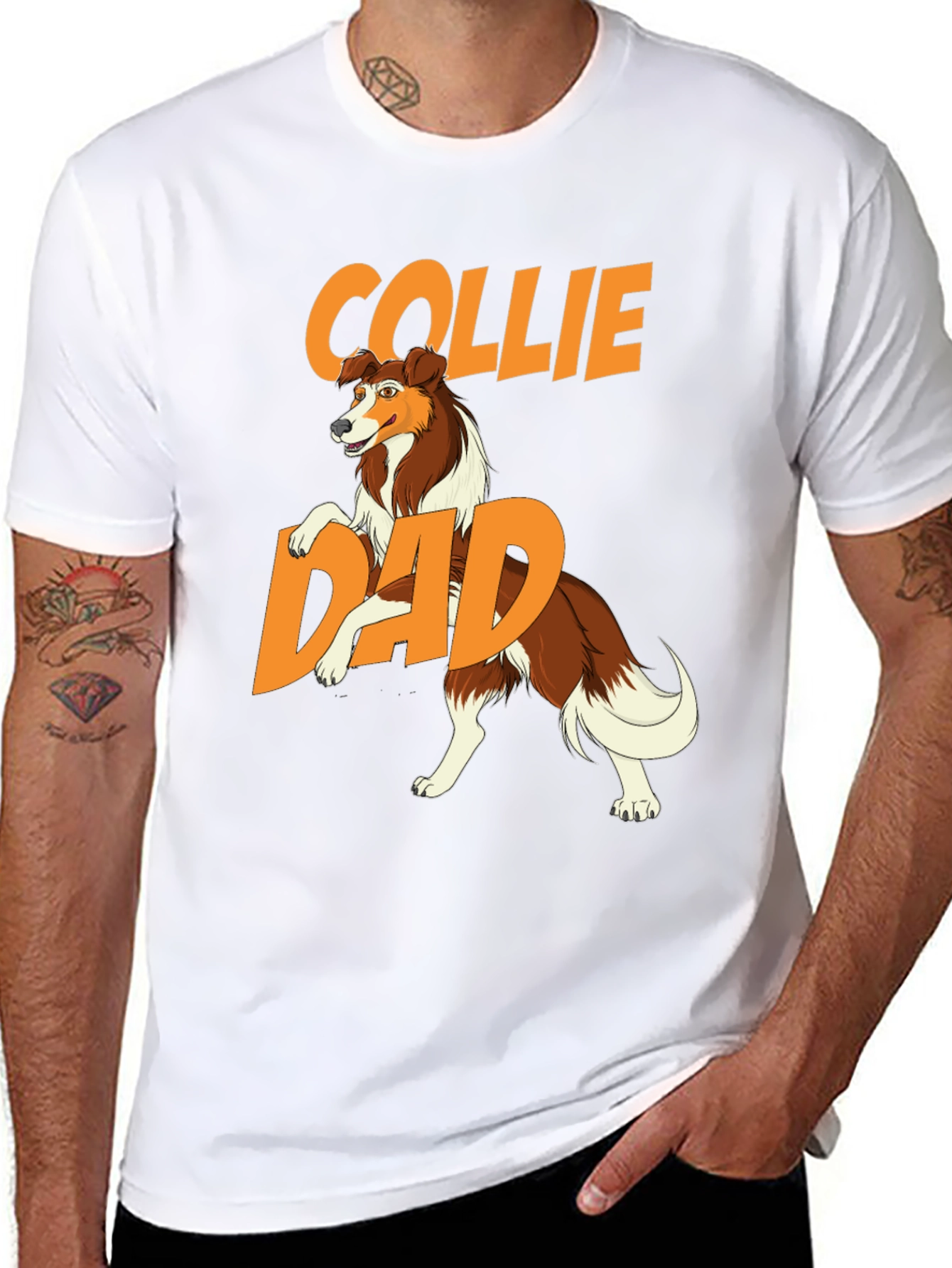Collie Dad T-Shirt - Dog Lover Gift