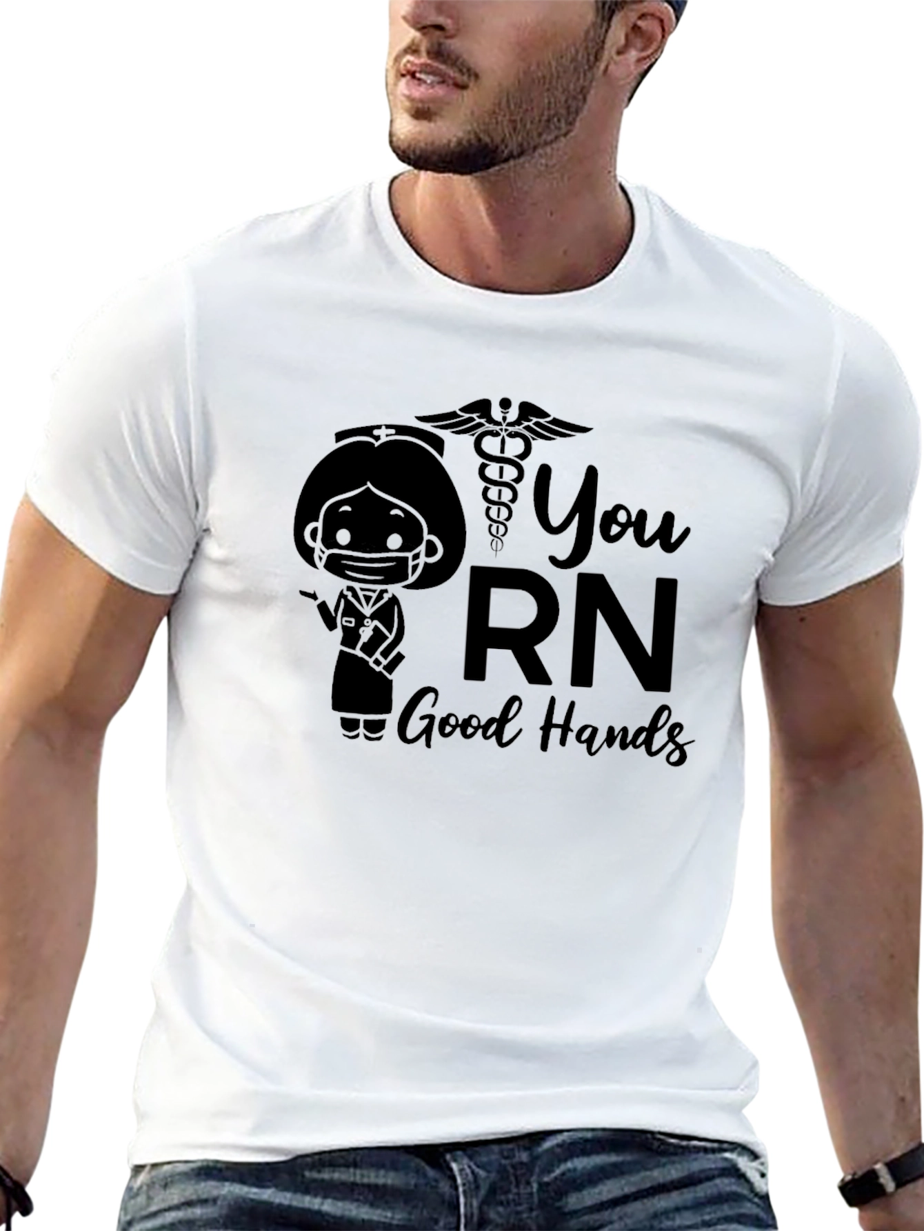 You RN Good Hands Black T-Shirt