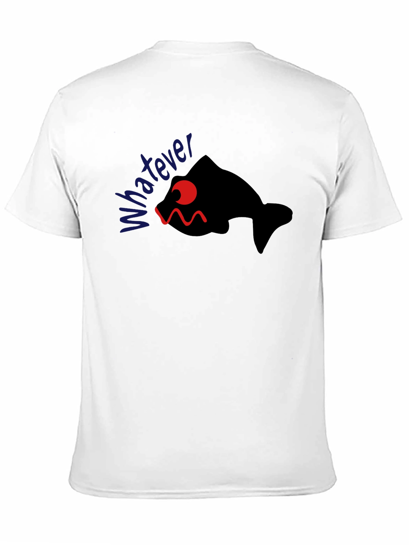 Whatever Fish Graphic Tee - Black Cotton