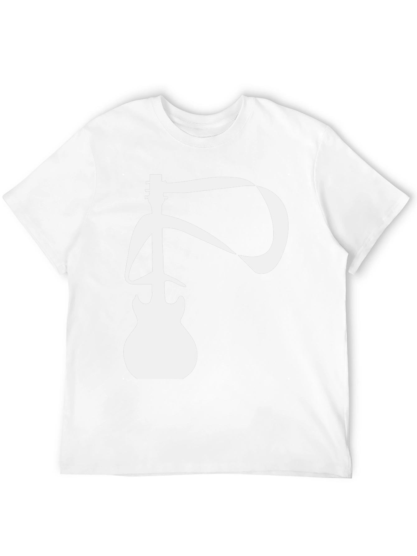 Guitar T-Shirt - Black Cotton Musical Design
