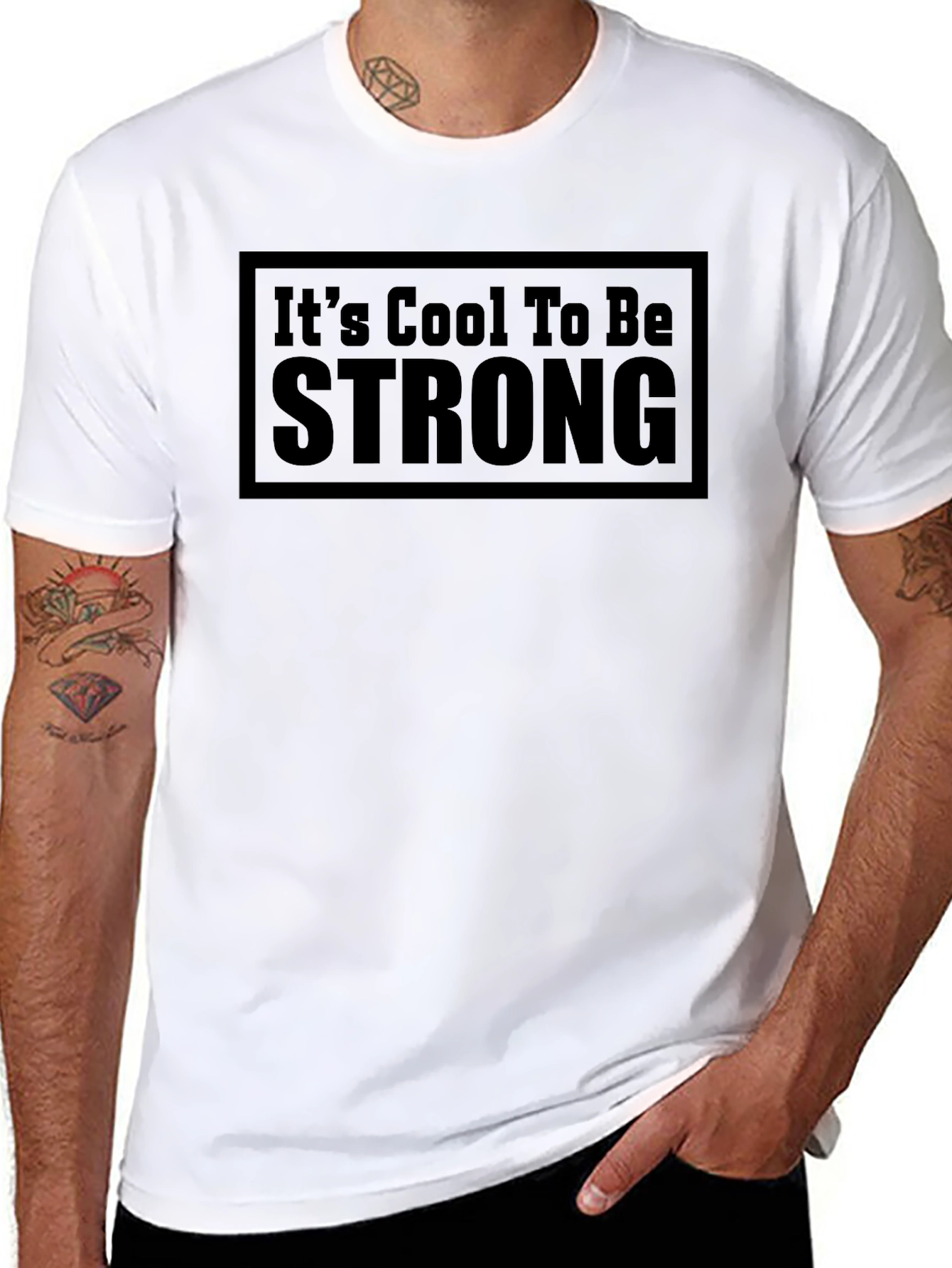 Its Cool To Be Strong - Black T-Shirt