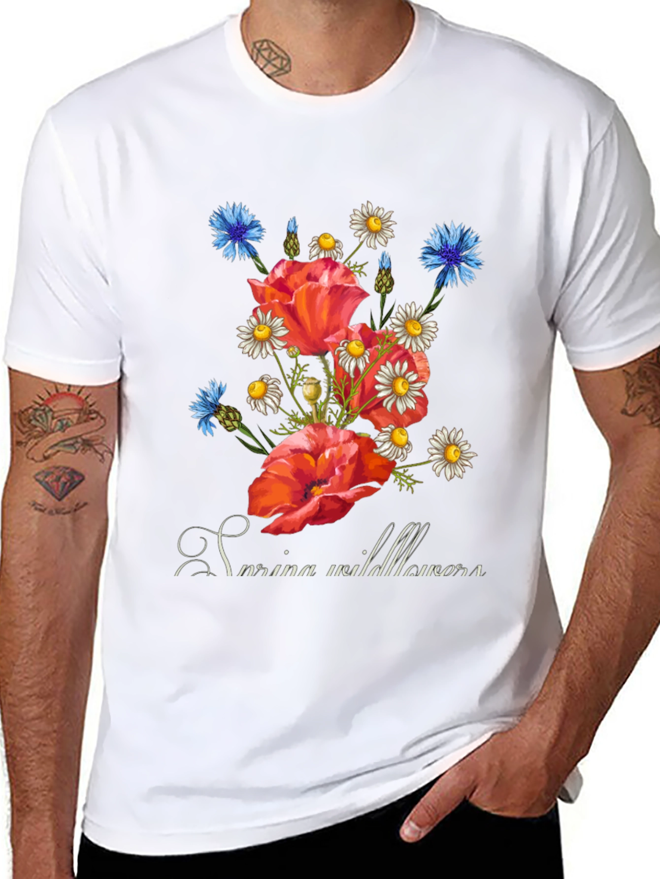 Wildflower Graphic Tee - Stylish Floral Design
