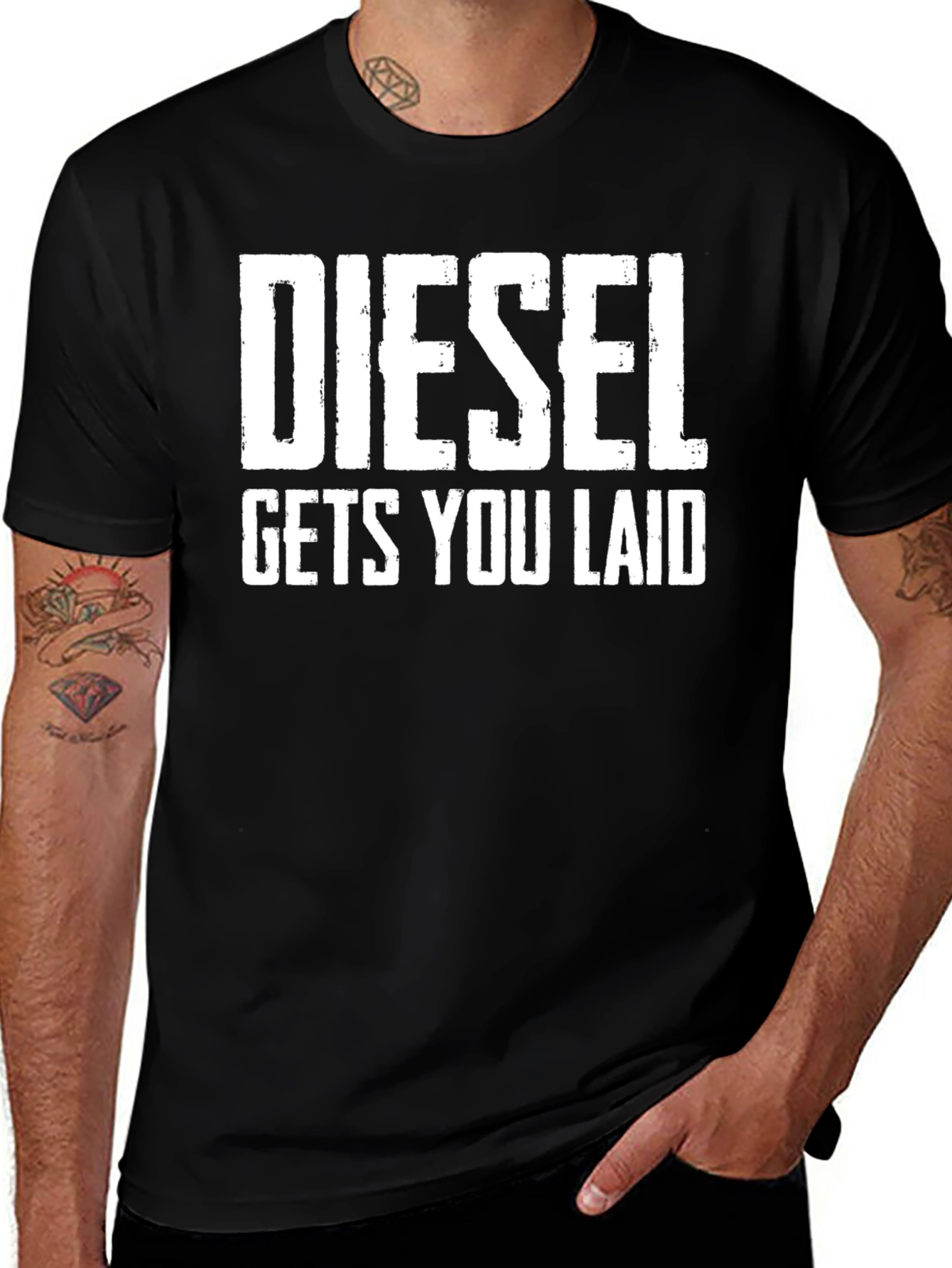 Diesel Gets You Laid T-Shirt - Funny Graphic Tee