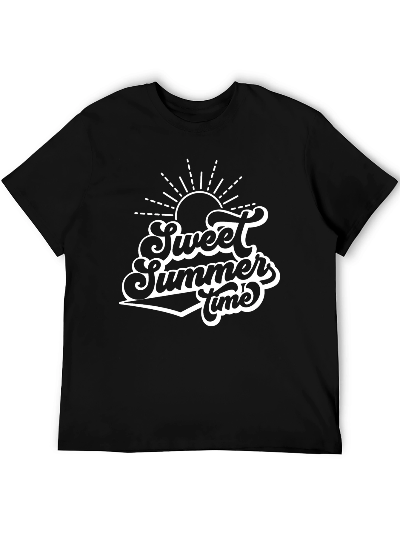 Sweet Summer Time Graphic T-Shirt - Black