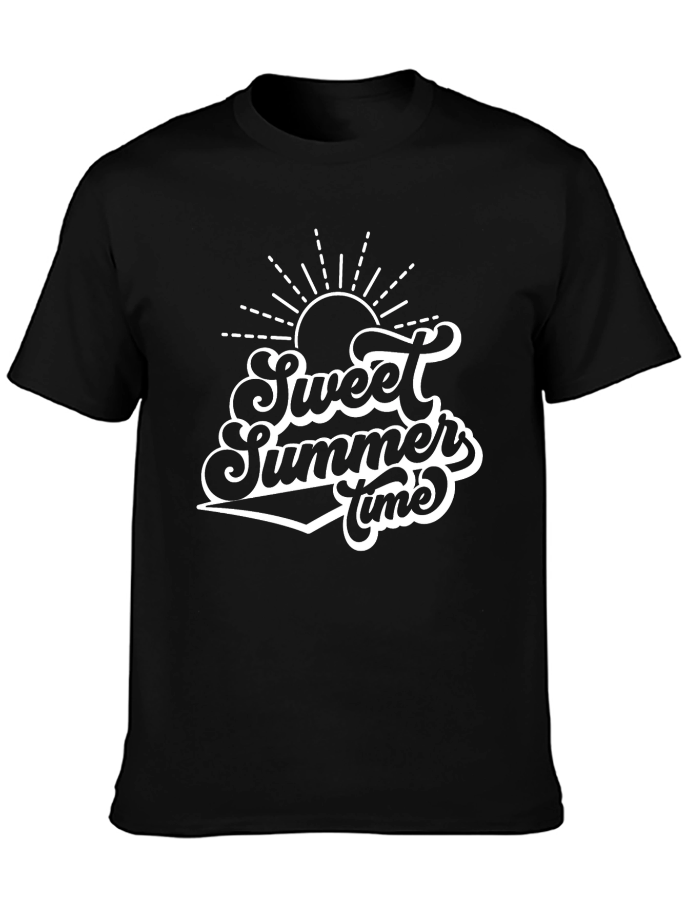 Sweet Summer Time Graphic T-Shirt - Black