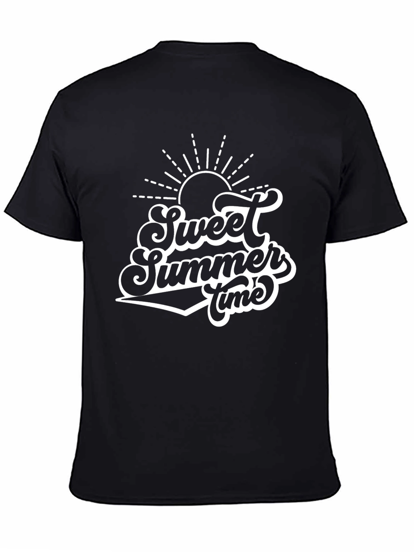 Sweet Summer Time Graphic T-Shirt - Black