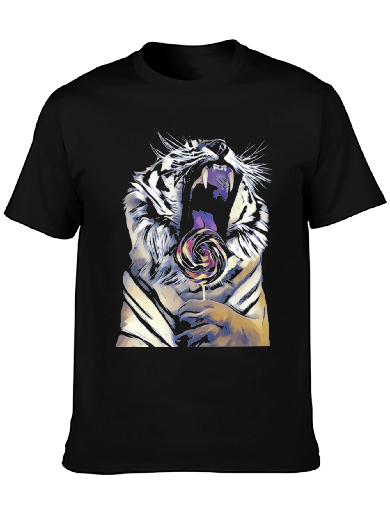 Tiger Lollipop Graphic Tee - Fierce & Fun Style