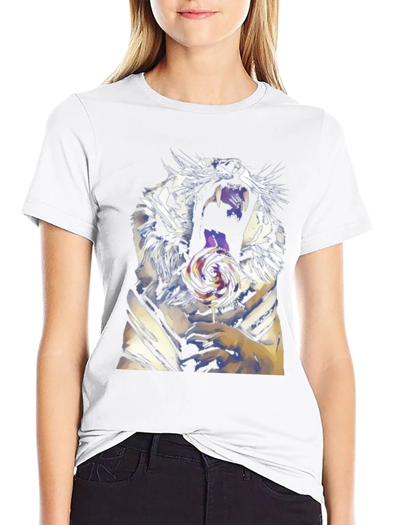 Tiger Lollipop Graphic Tee - Fierce & Fun Style