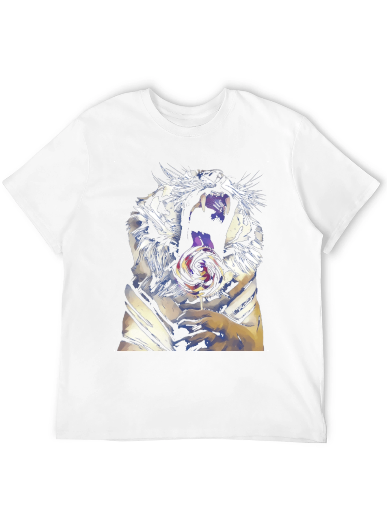 Tiger Lollipop Graphic Tee - Fierce & Fun Style