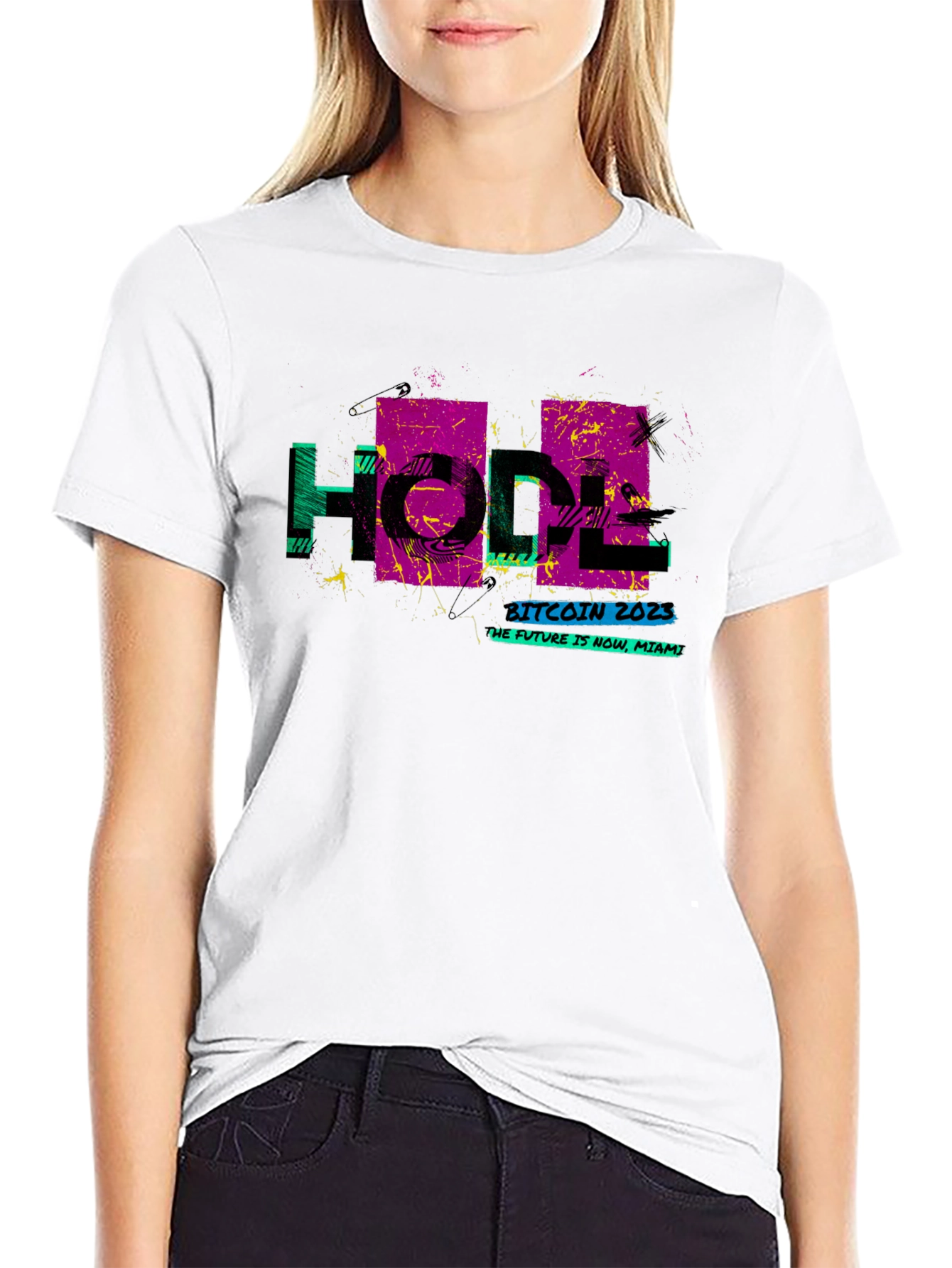 Bitcoin 2023 Miami HODL Graphic T-Shirt