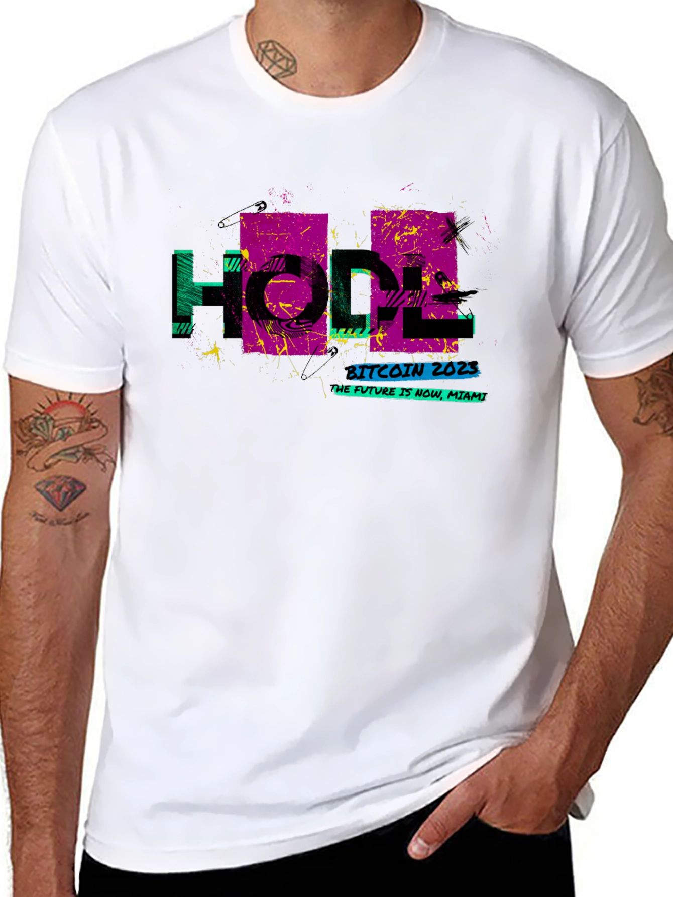 Bitcoin 2023 Miami HODL Graphic T-Shirt