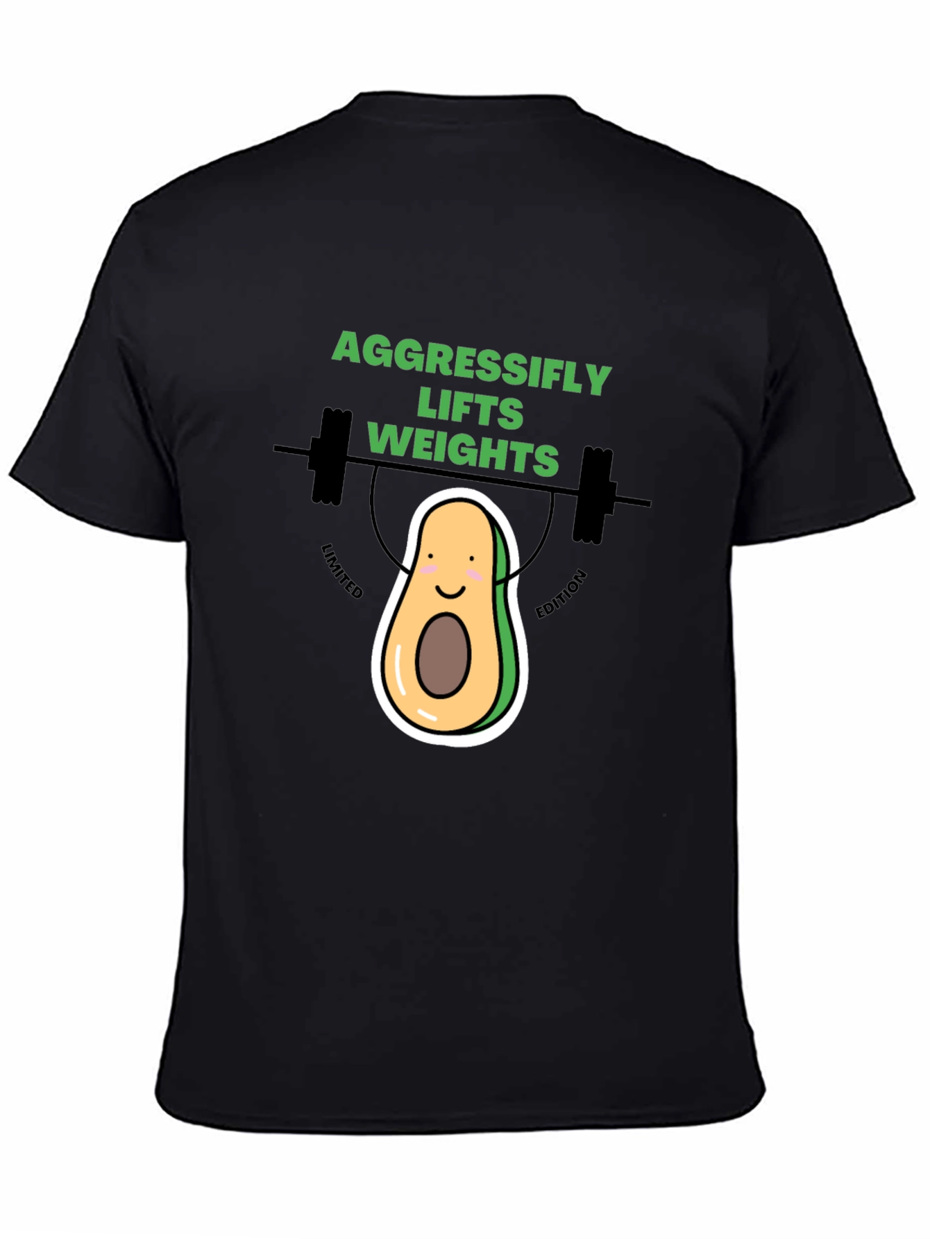 Aggressifly Lifts Weights Avocado T-Shirt
