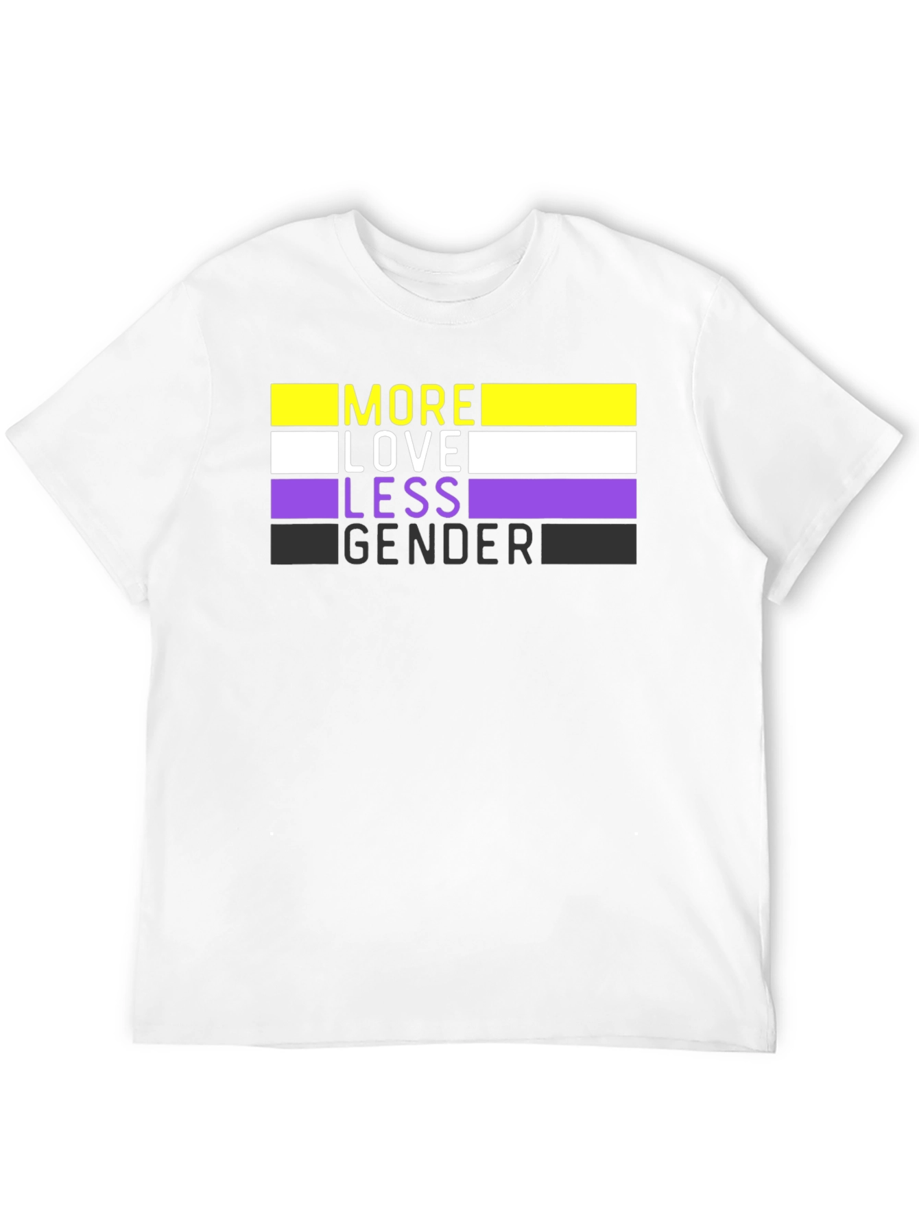More Love Less Gender T-Shirt - Nonbinary Pride