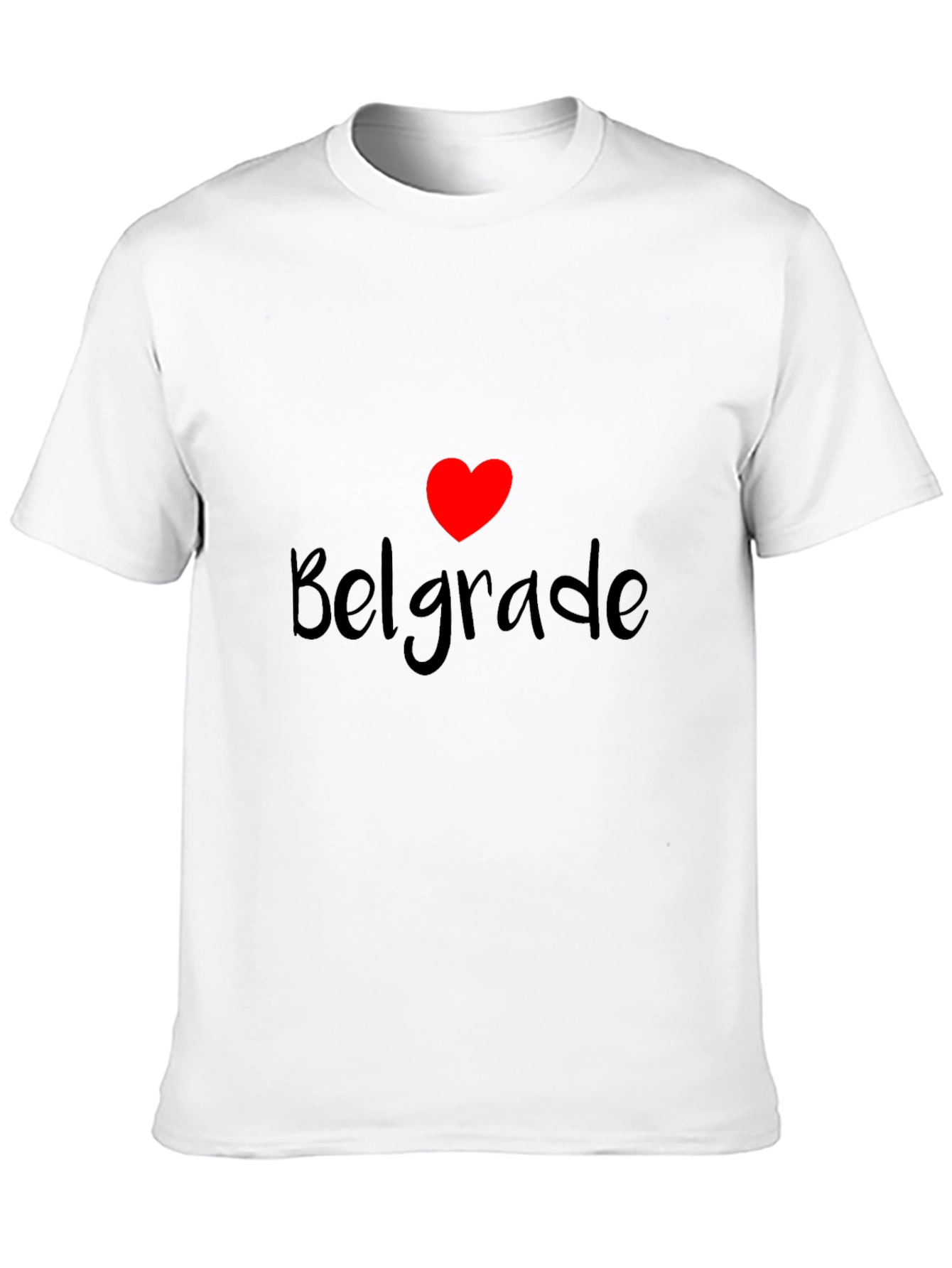 Belgrade Heart T-Shirt - Black Cotton Blend