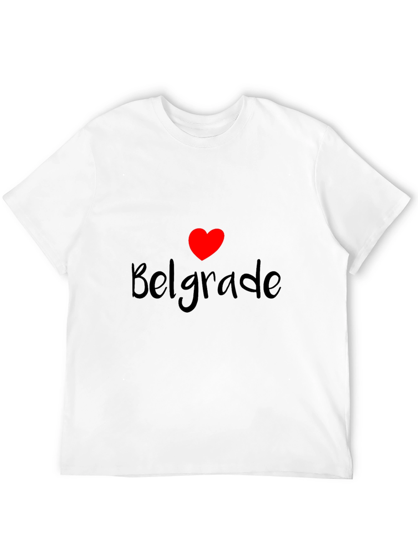 Belgrade Heart T-Shirt - Black Cotton Blend