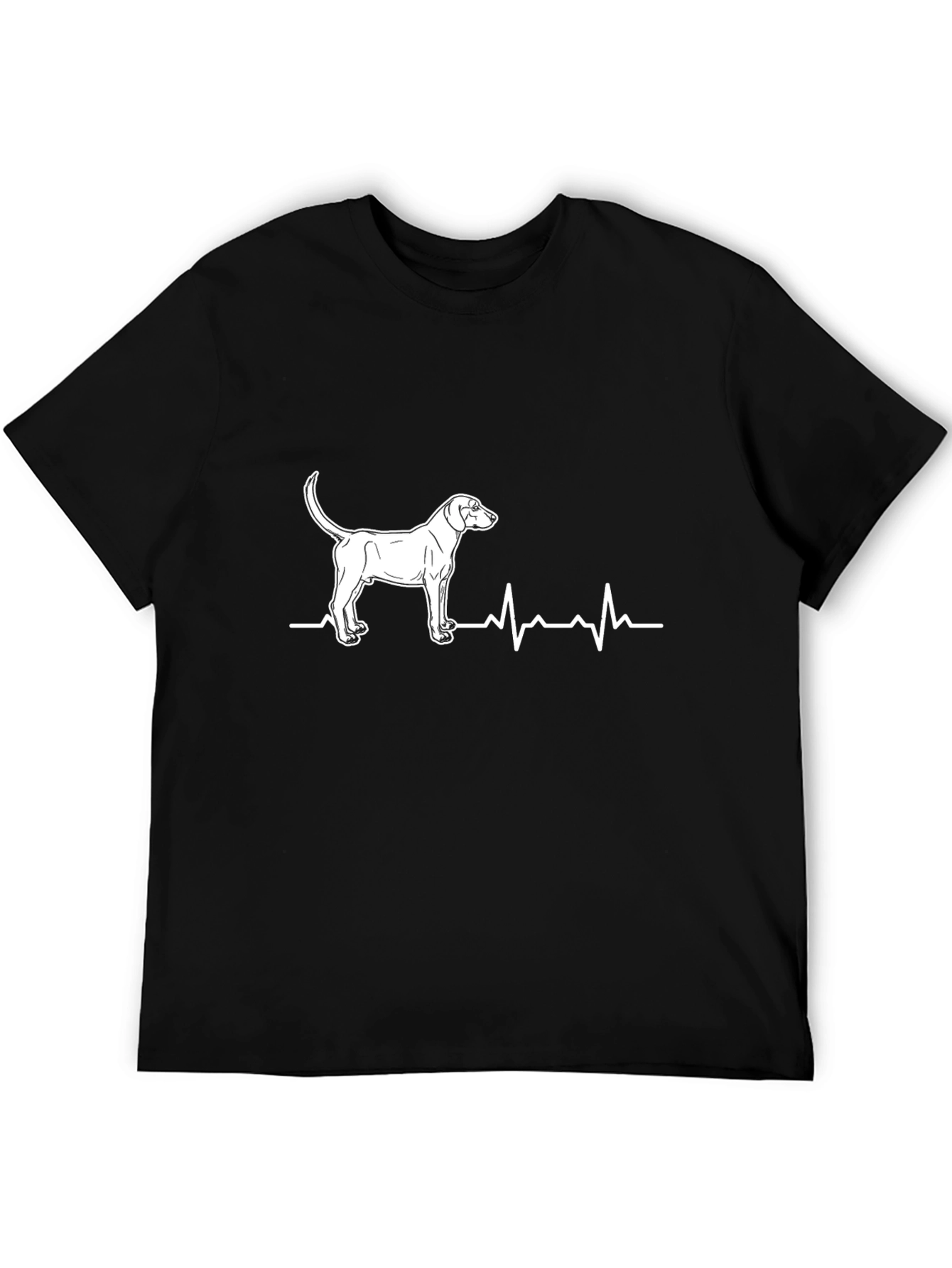 Dog Breed Heartbeat T-Shirt - Black