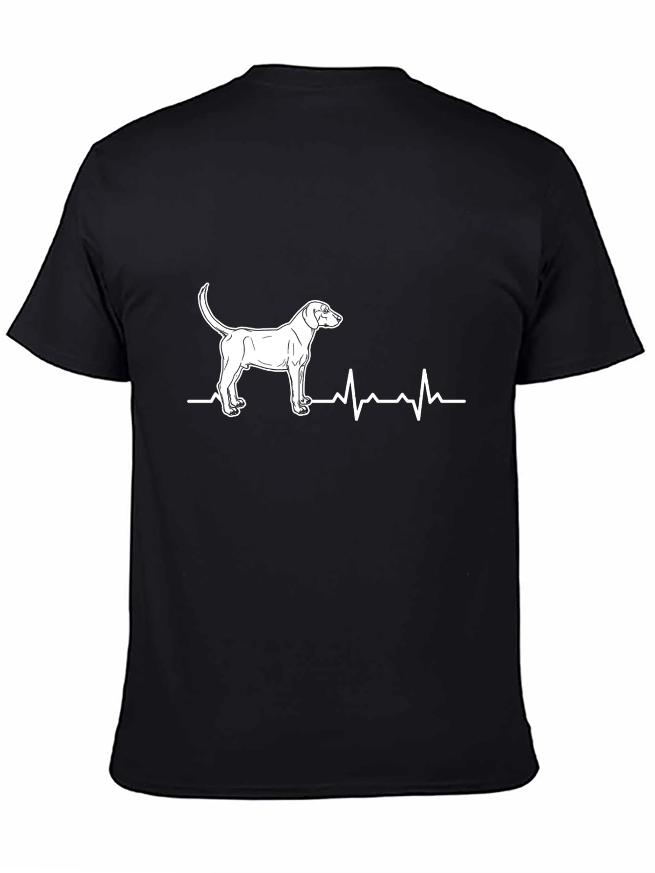 Dog Breed Heartbeat T-Shirt - Black
