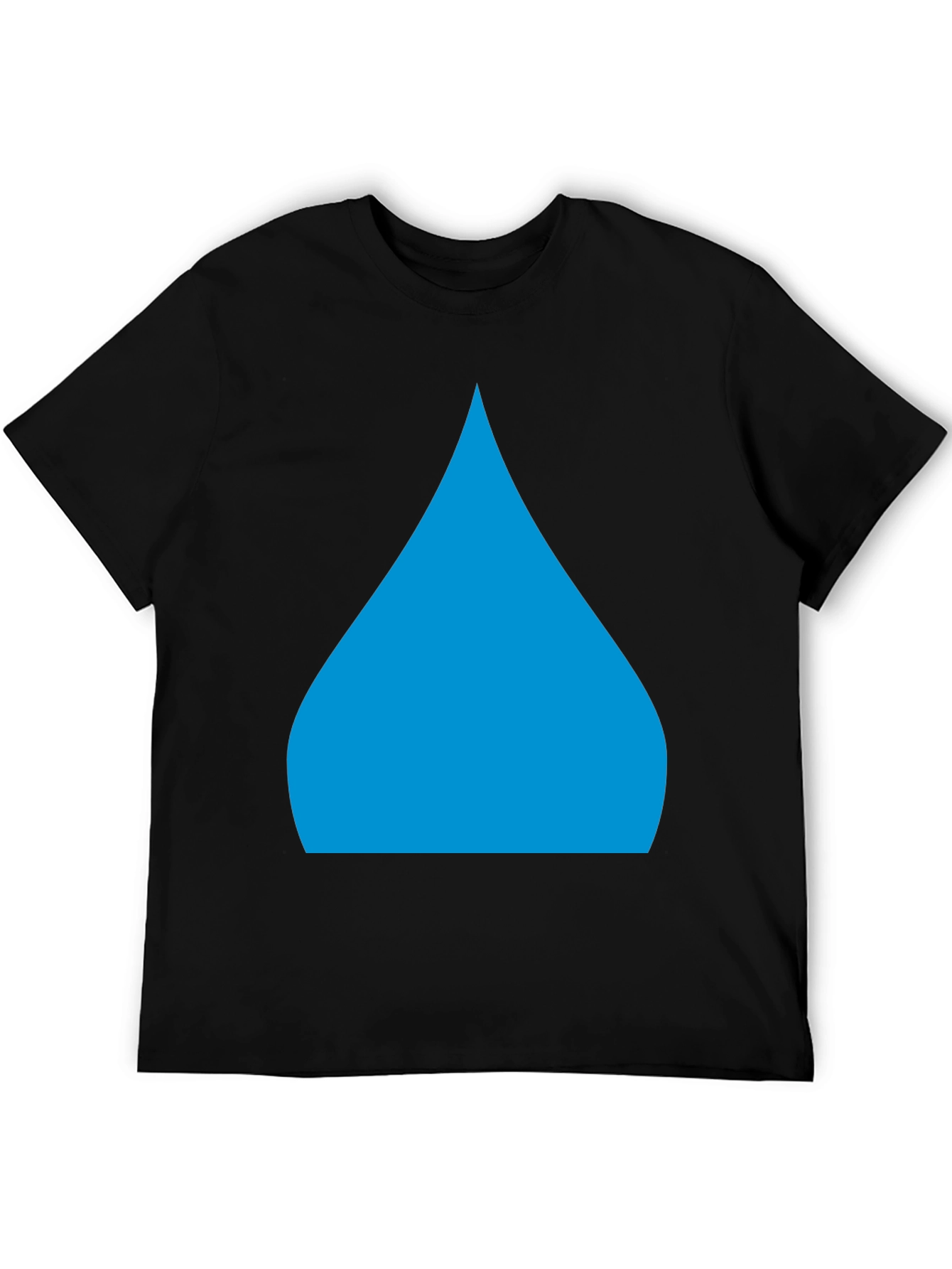 Blue Drop Graphic Black T-Shirt