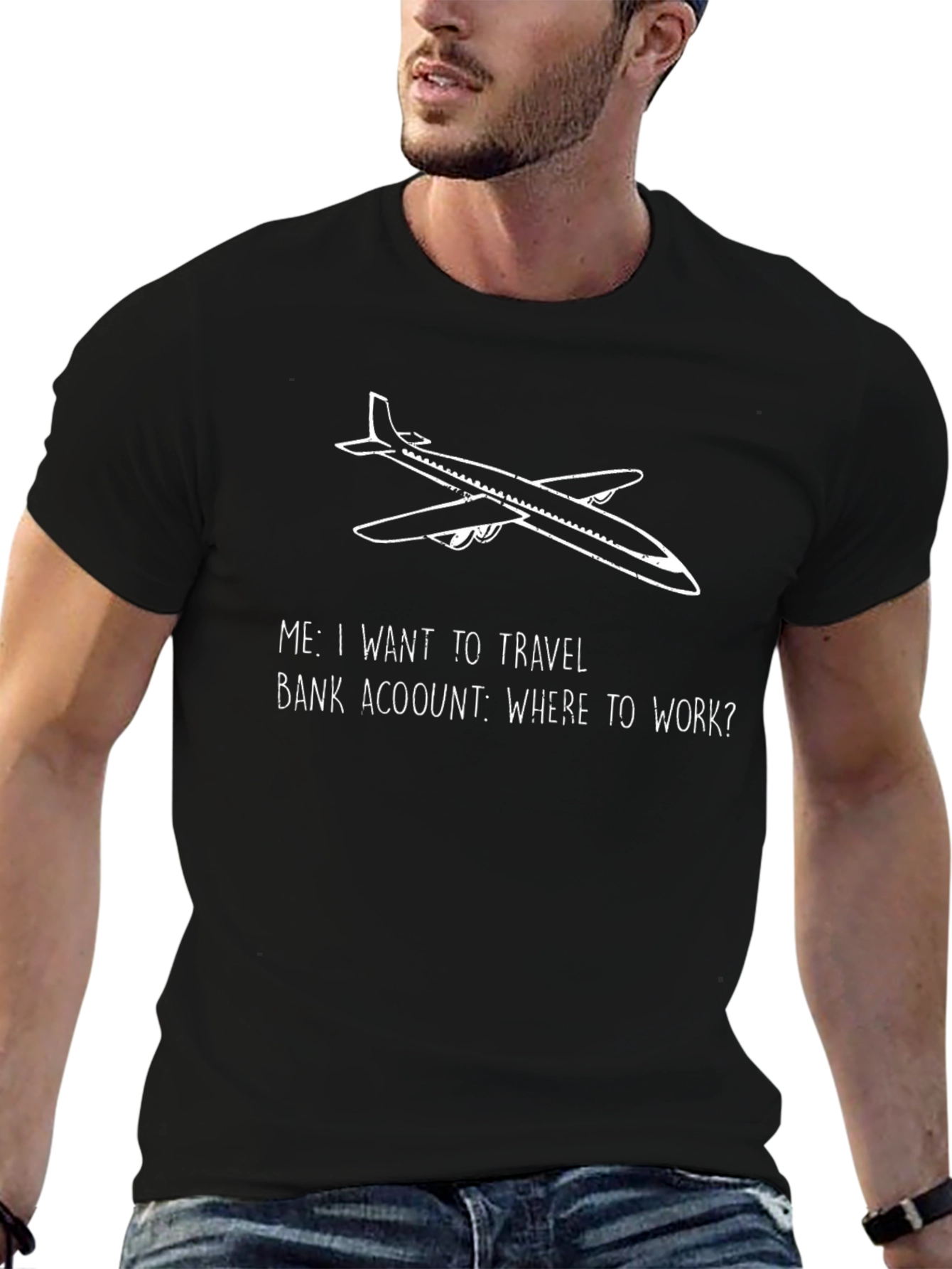 Travel Bug Tee: Airplane Graphic T-Shirt