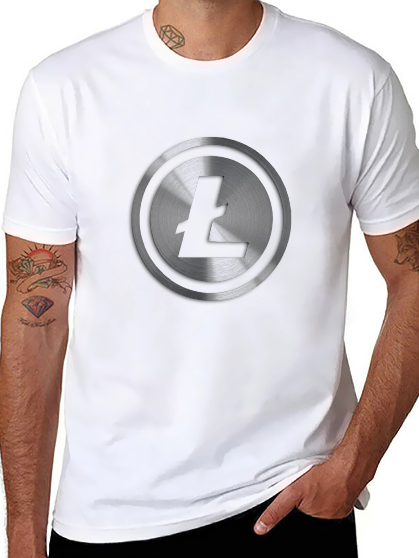 Litecoin Logo Black T-Shirt