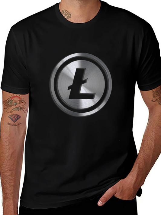 Litecoin Logo Black T-Shirt