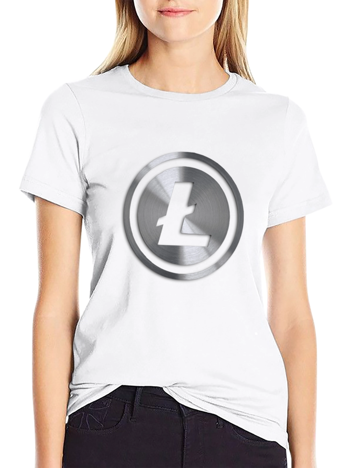 Litecoin Logo Black T-Shirt