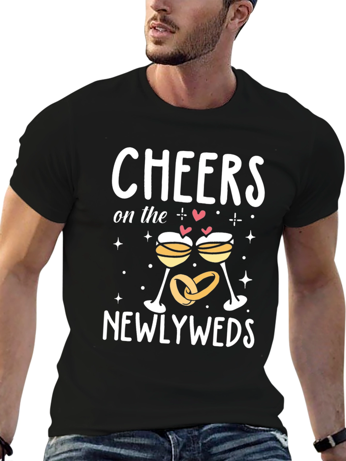 Cheers Newlyweds T-Shirt - Wedding Celebration