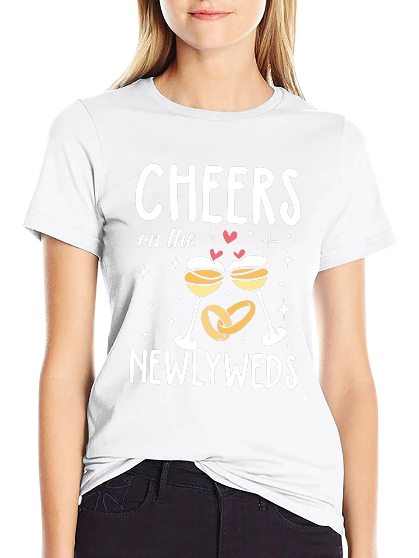Cheers Newlyweds T-Shirt - Wedding Celebration