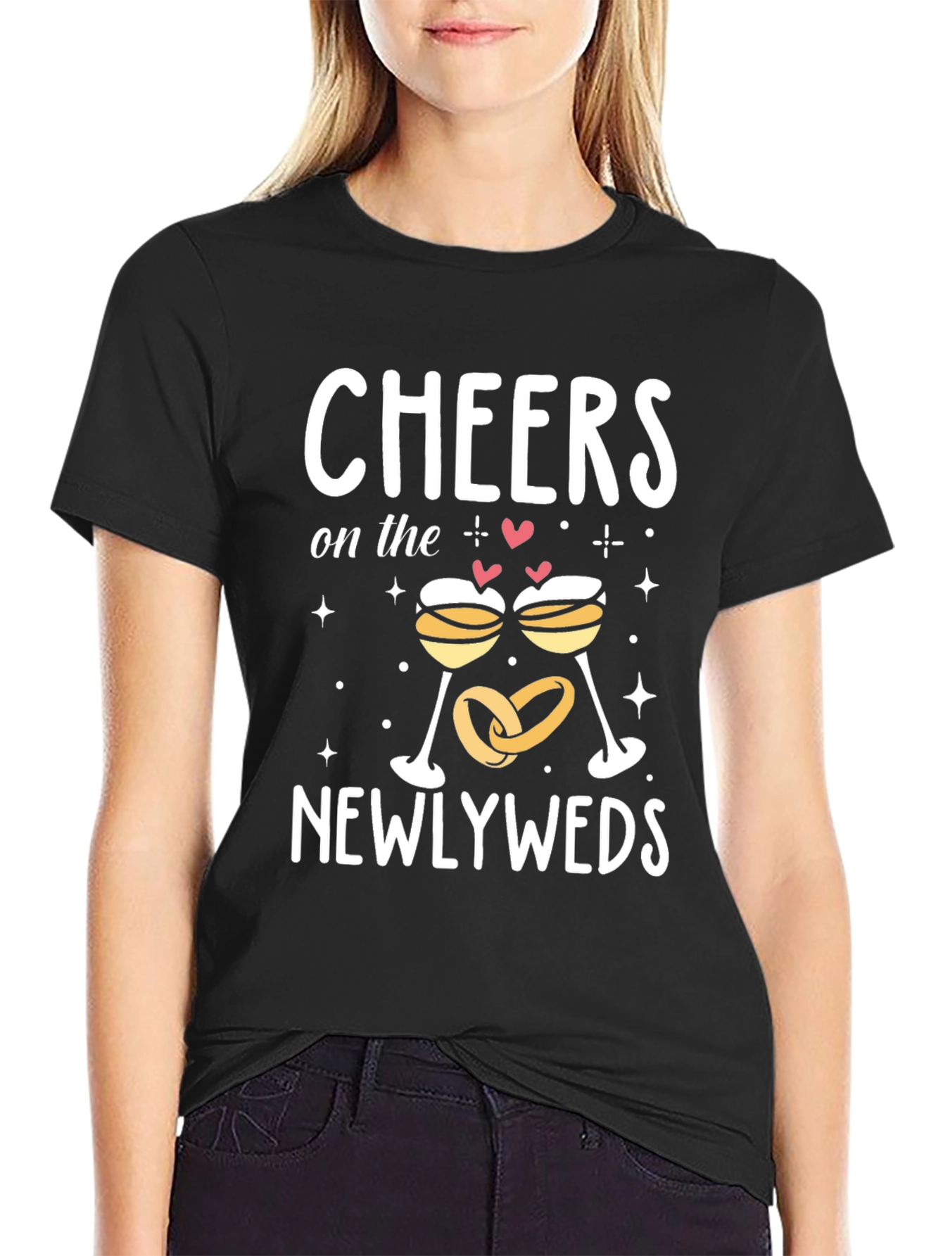 Cheers Newlyweds T-Shirt - Wedding Celebration