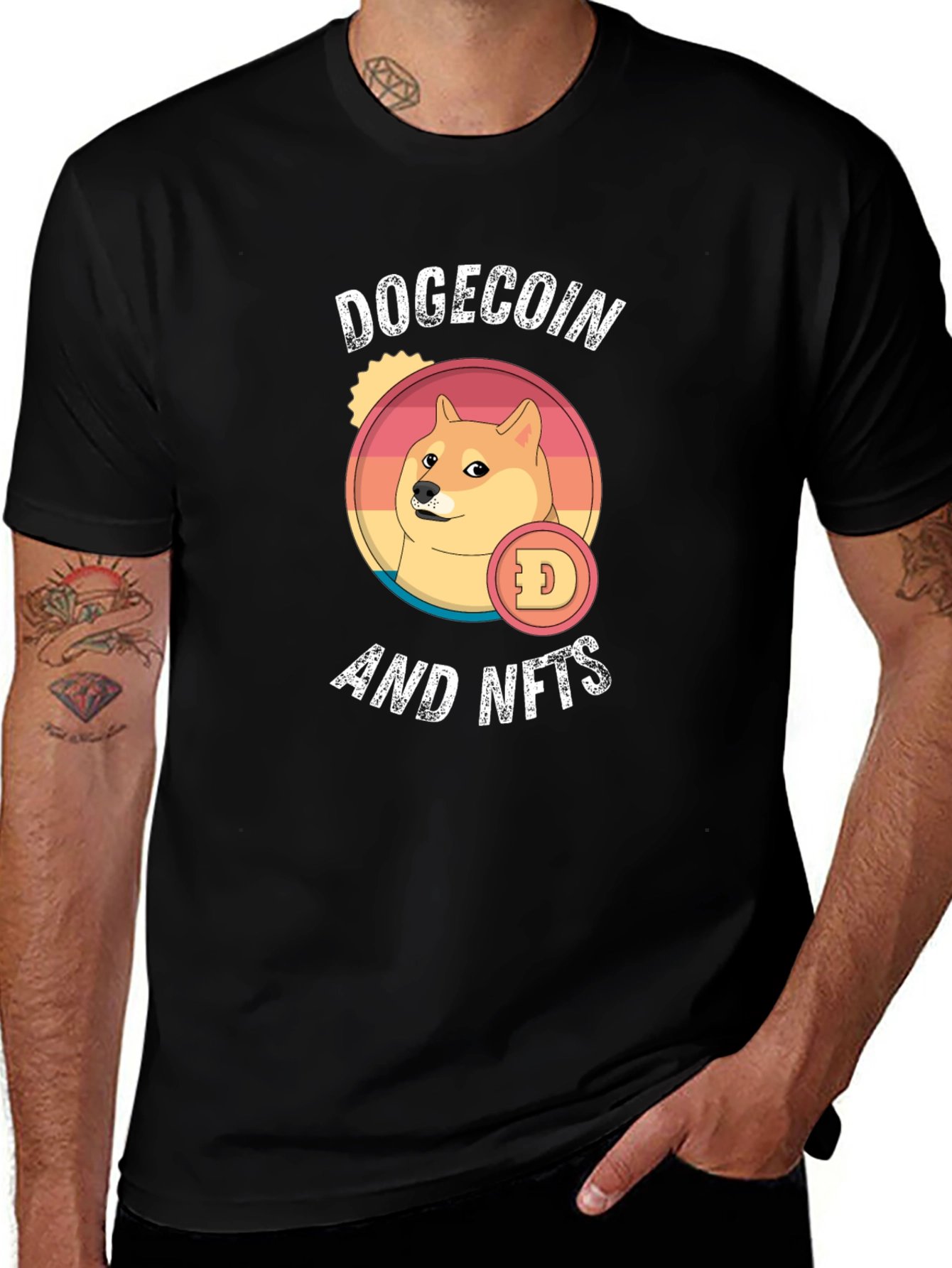 DogeCoin and NFTs T-Shirt - Black Crypto Tee
