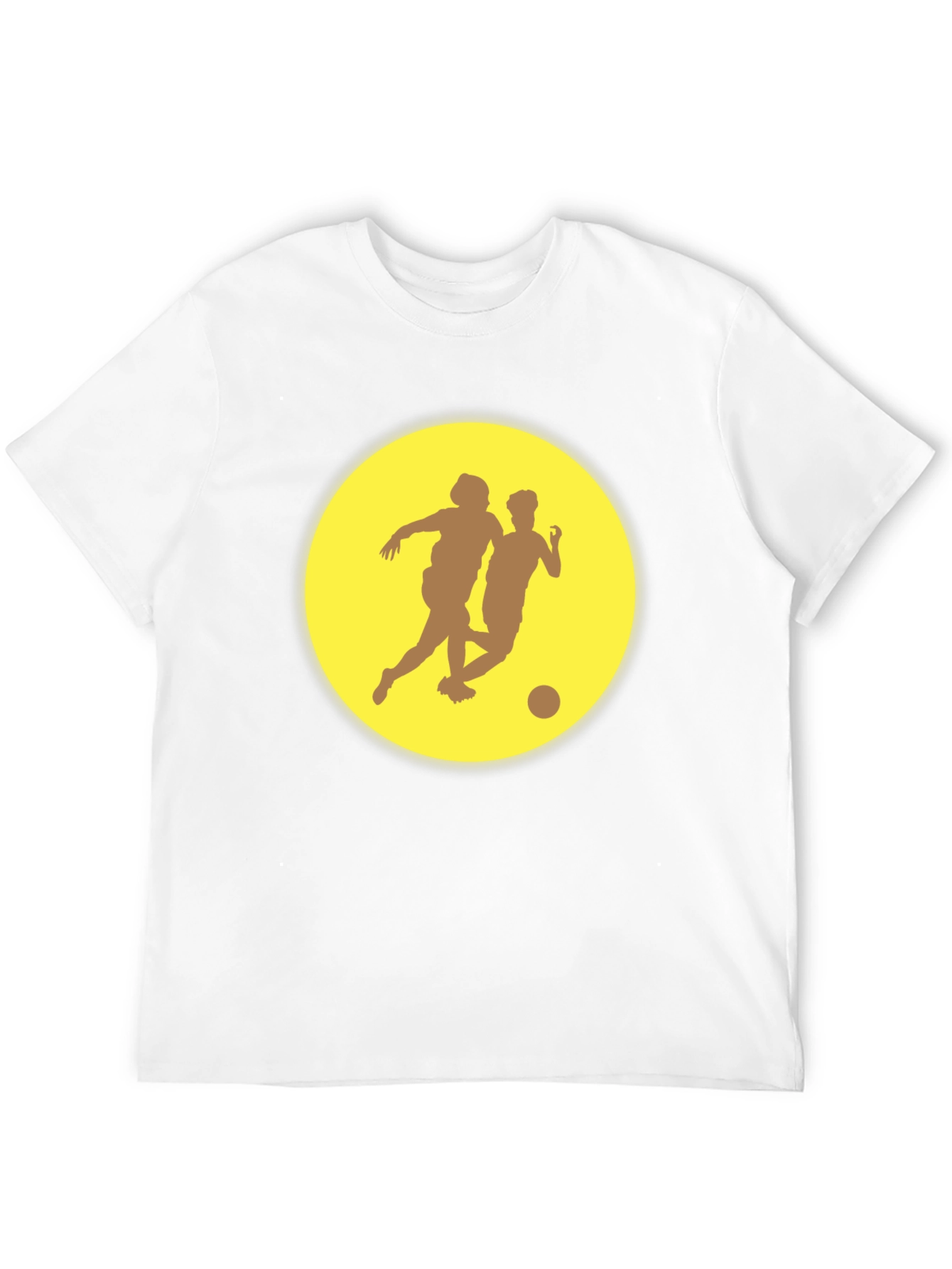 Soccer Players Graphic Tee - Black Casual T-Shirt
