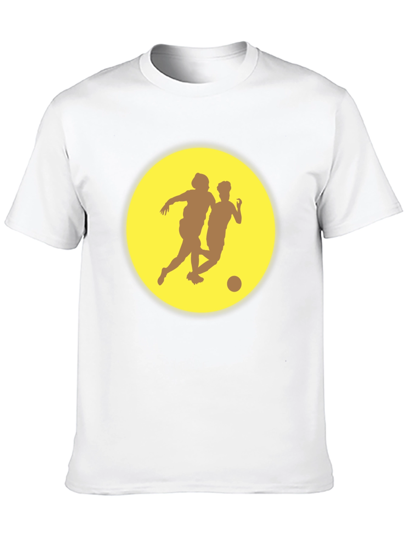 Soccer Players Graphic Tee - Black Casual T-Shirt