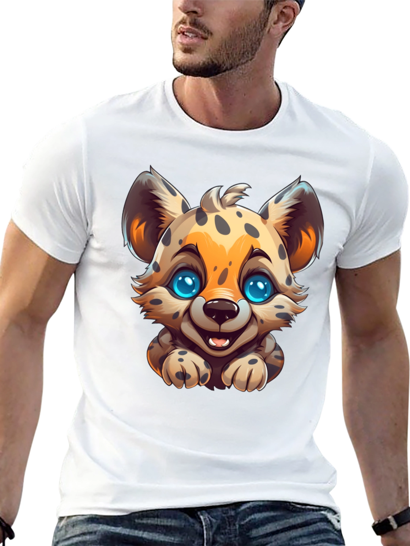 Cute Cheetah Graphic Tee - Black Animal Print Shirt