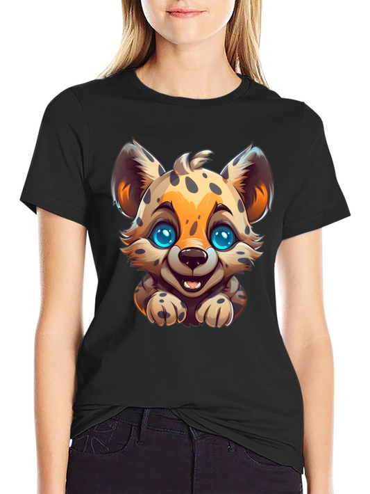 Cute Cheetah Graphic Tee - Black Animal Print Shirt