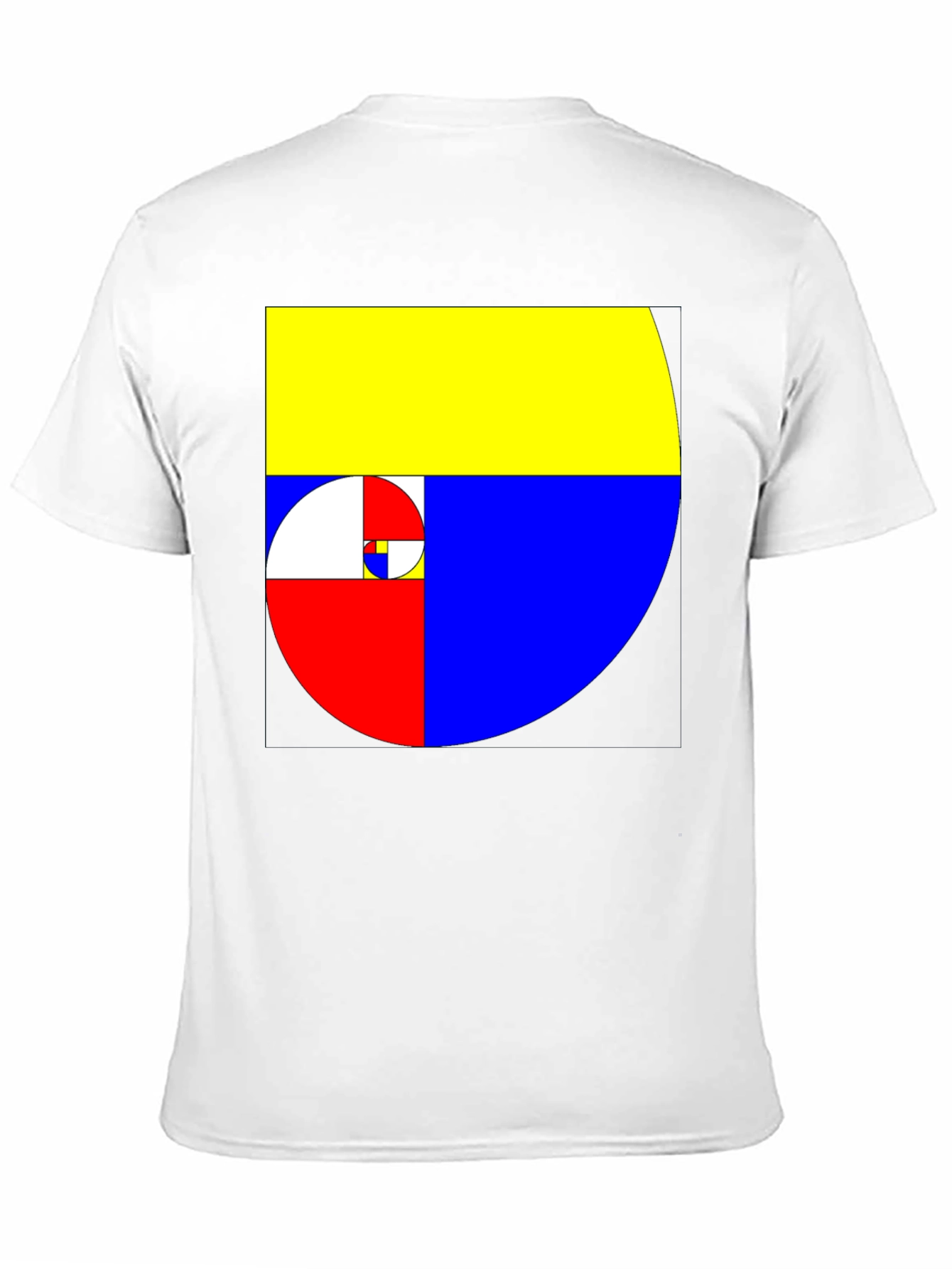 Geometric Fibonacci Sequence Mens Black T-Shirt