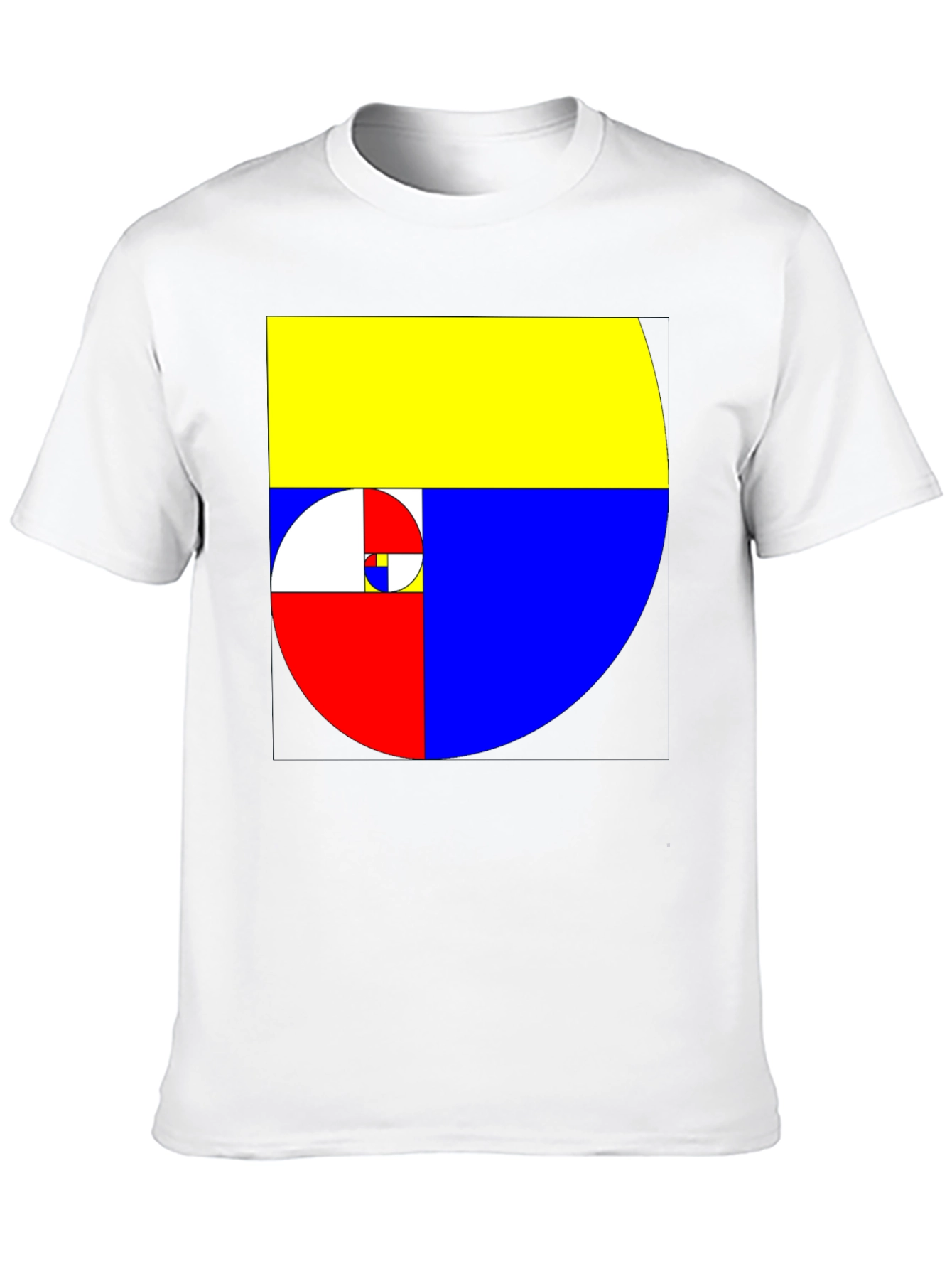 Geometric Fibonacci Sequence Mens Black T-Shirt
