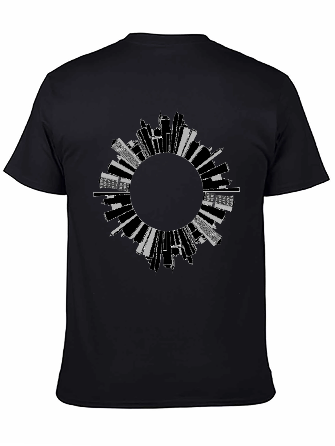 Cityscape Graphic Black T-Shirt